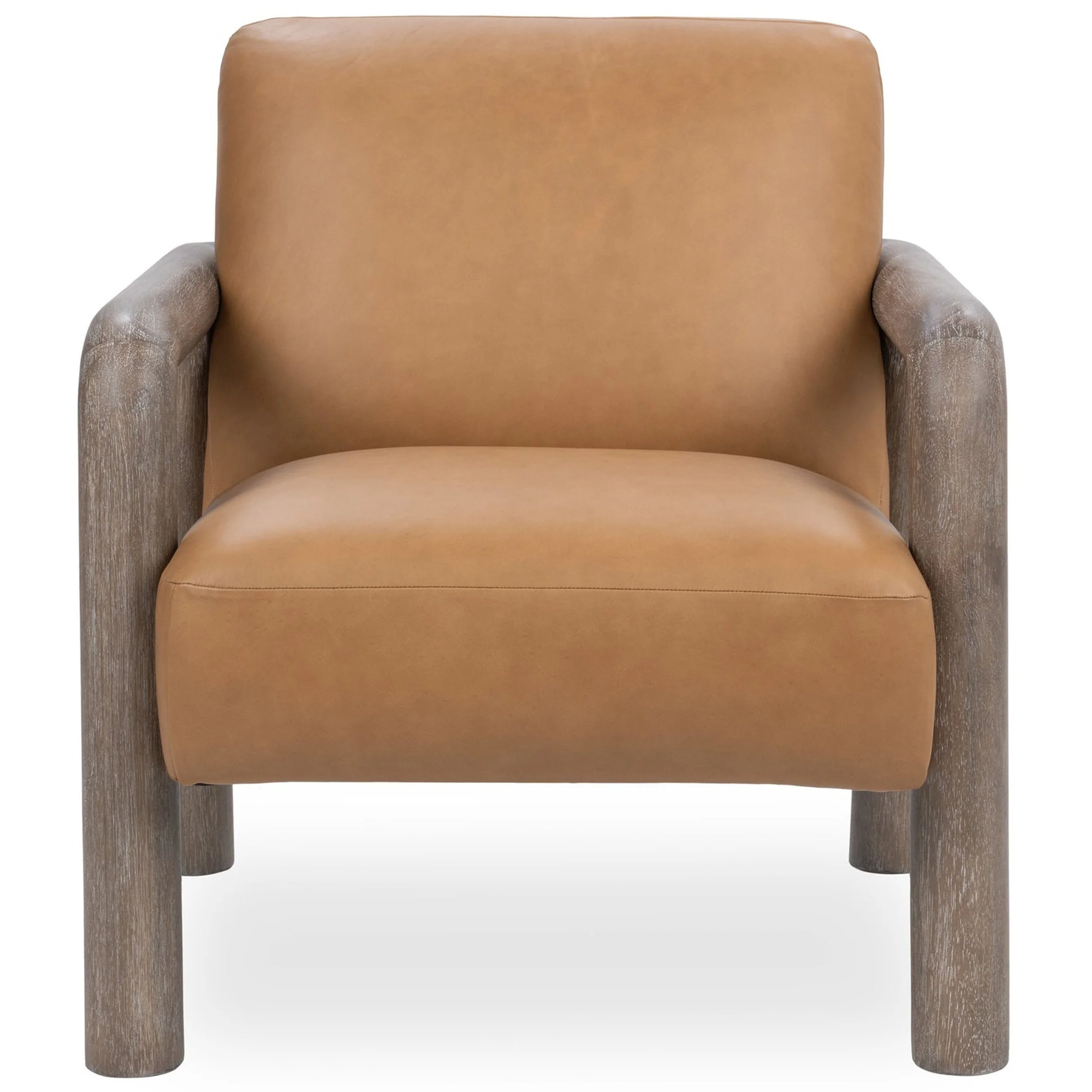 Reyna Leather Accent Chair, Tan - Image 2