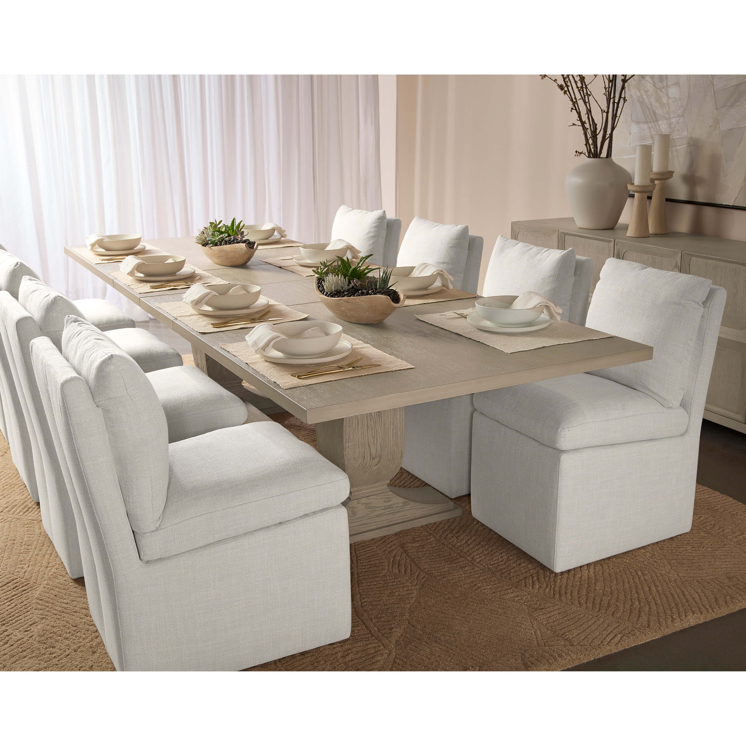 Rhaenyra Extension Dining Table, Greige - Image 5