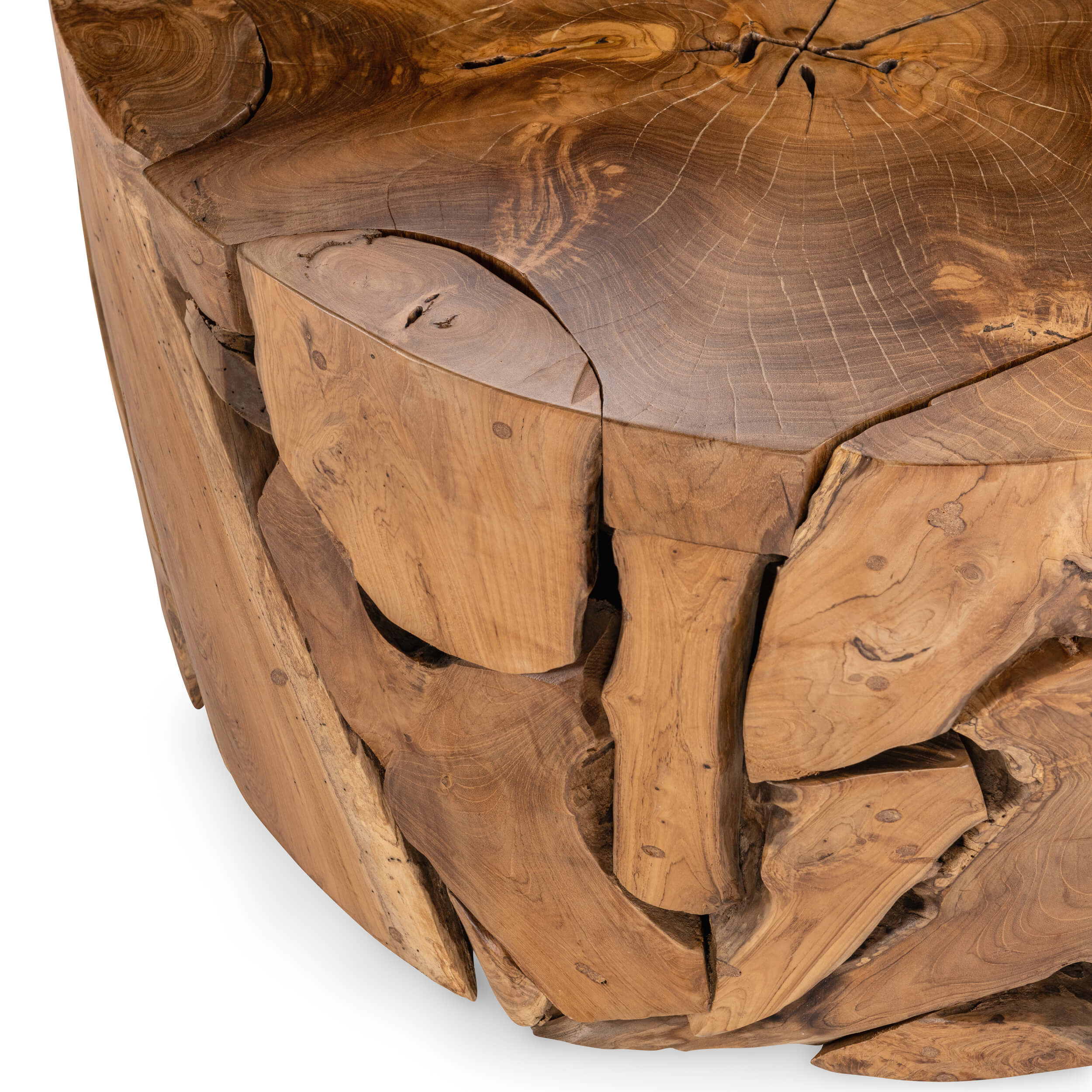 Rhea Round Coffee Table, Natural - Image 4