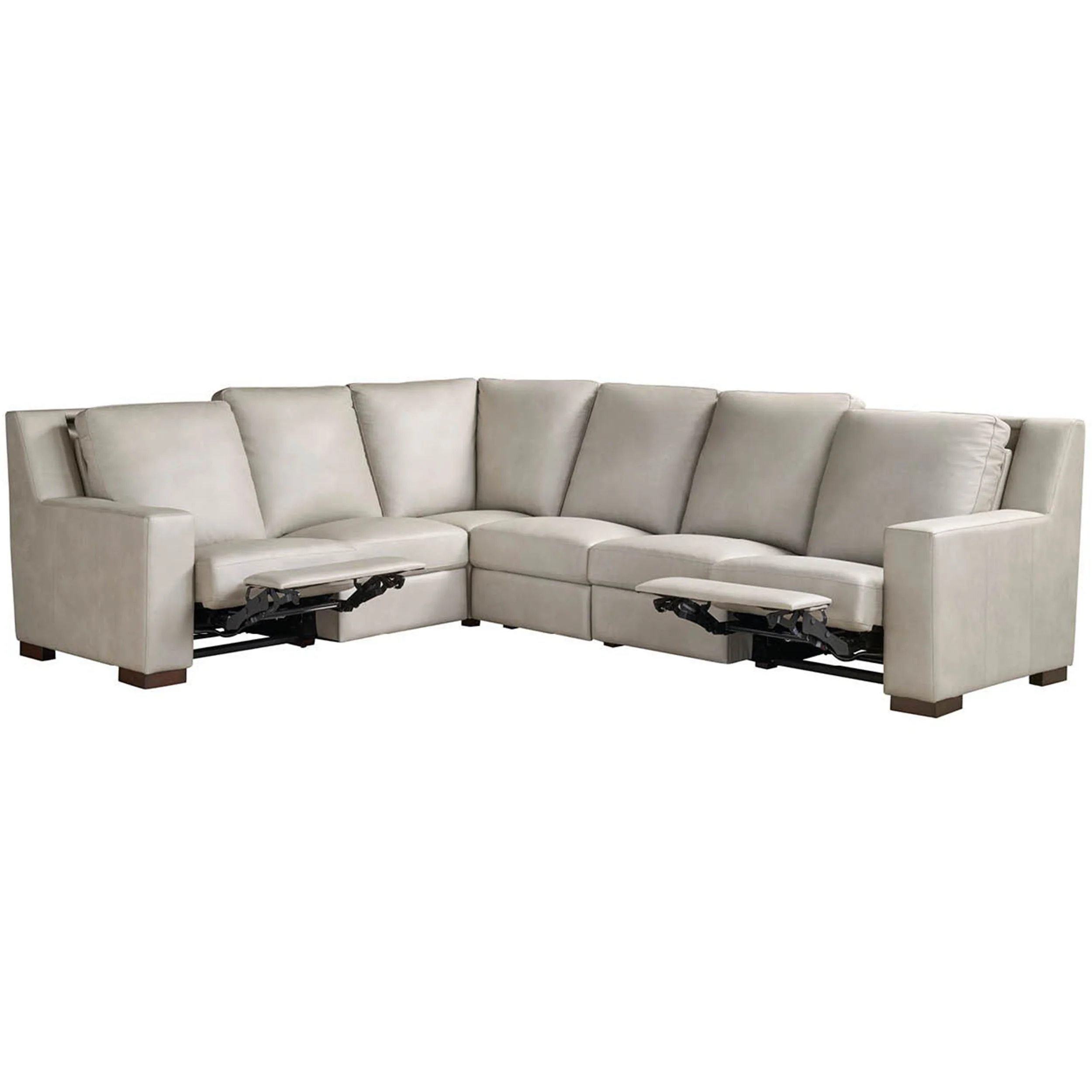 Rhodes Leather Power Motion Sectional, Sahara Ash - Image 3
