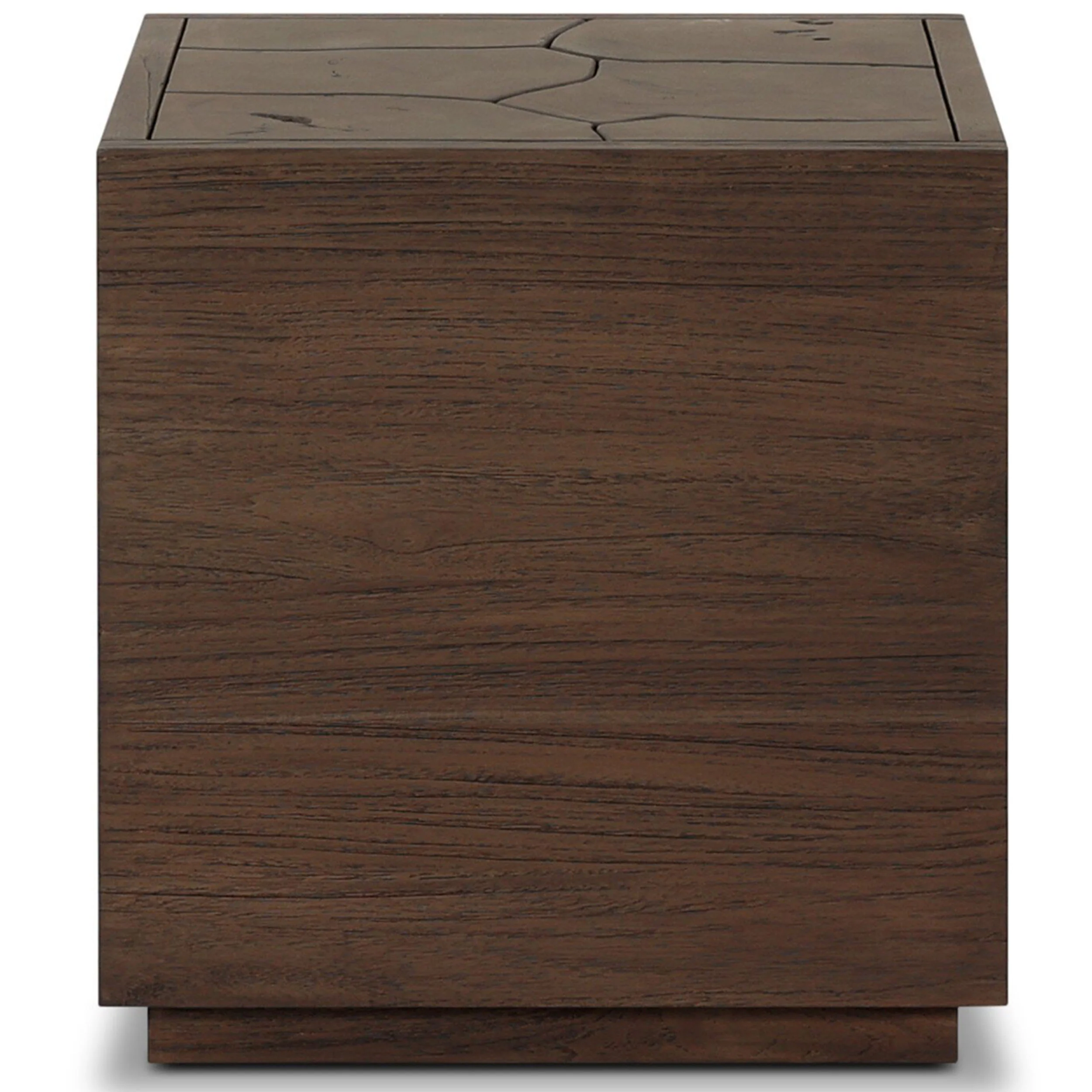 Ridge Outdoor Square End Table, Saddle Brown by Four Hands - Image 2