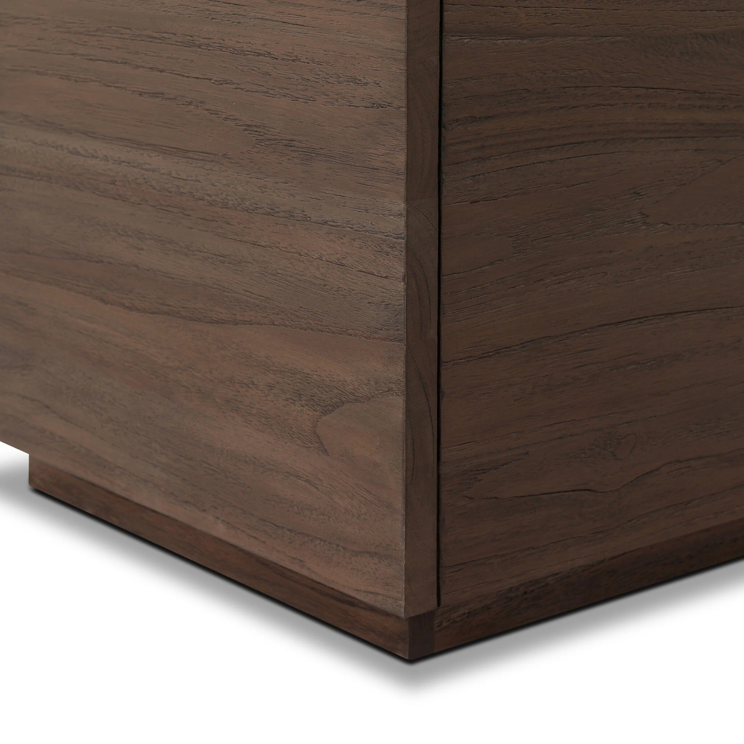 Ridge Outdoor Square End Table, Saddle Brown by Four Hands - Image 5