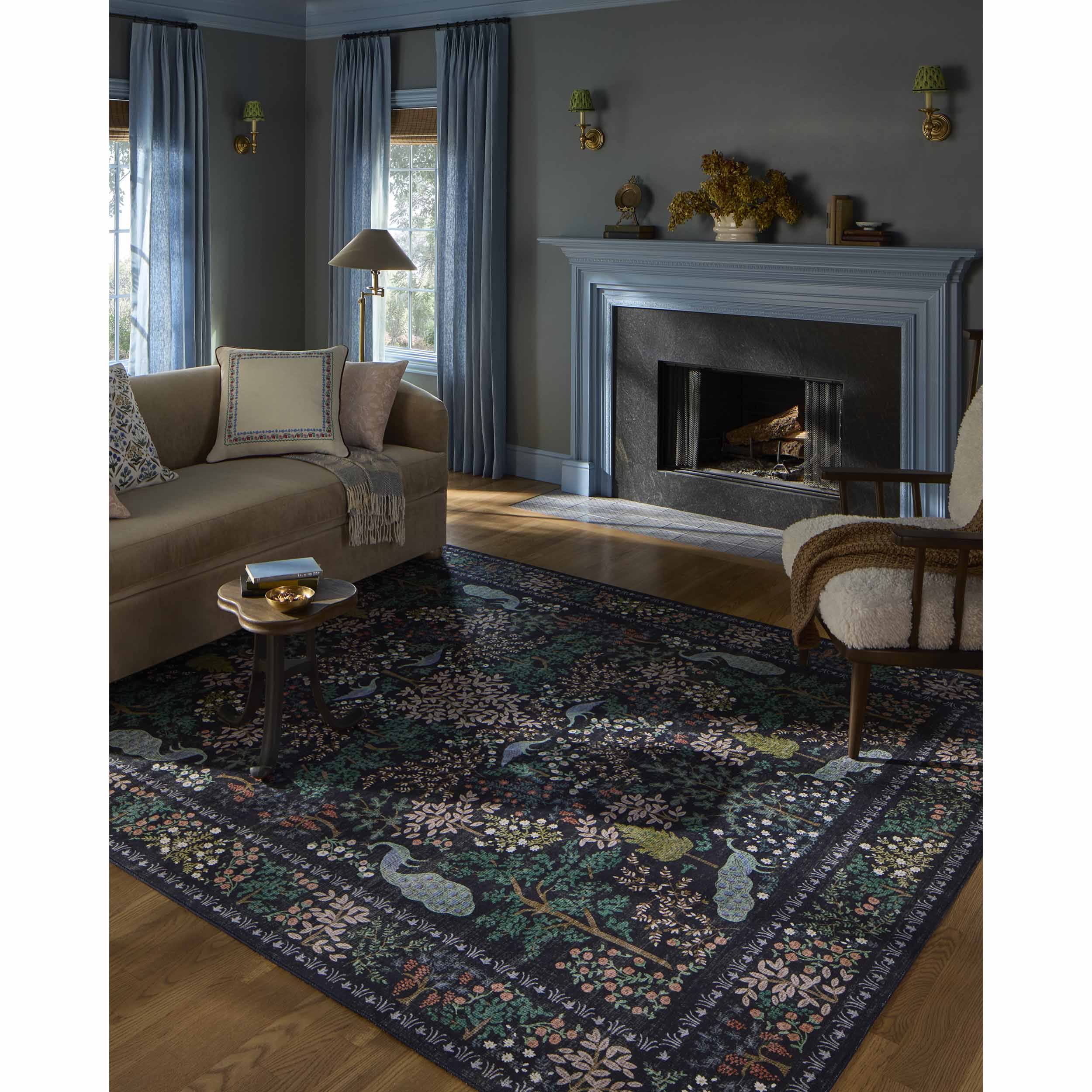 Rifle Paper Co. x Loloi Rug Canopy CNP-04, Black - Image 6
