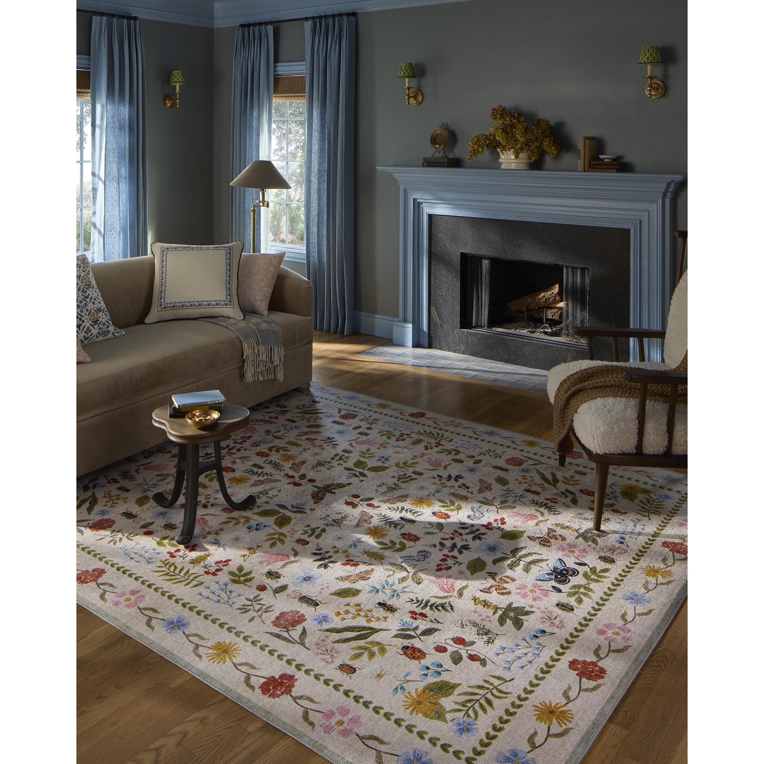 Rifle Paper Co. x Loloi Rug Canopy CNP-04, Cream - Image 6