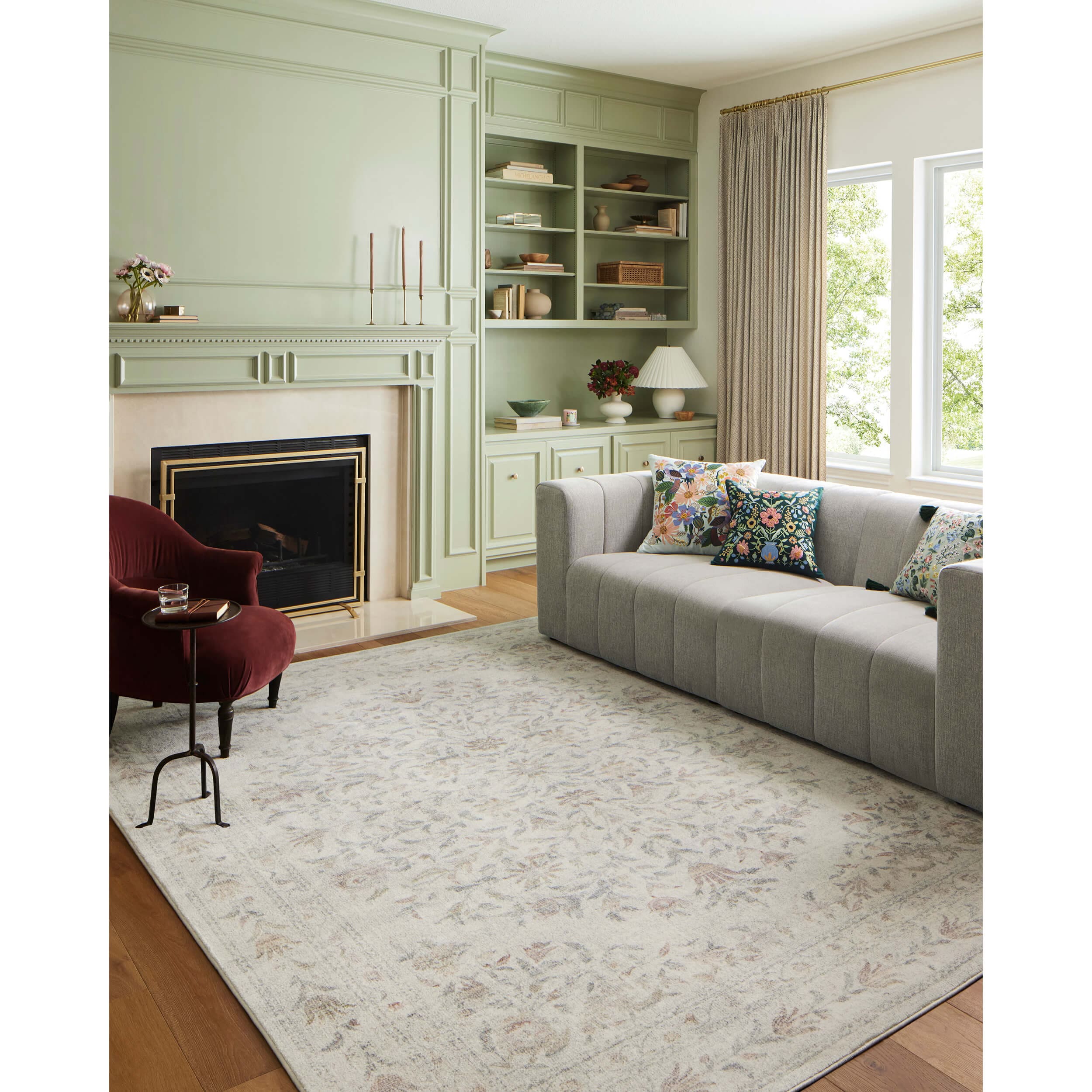 Rifle Paper Co. x Loloi Rug Courtyard COU-01, Lily Yellow/Multi - Image 6