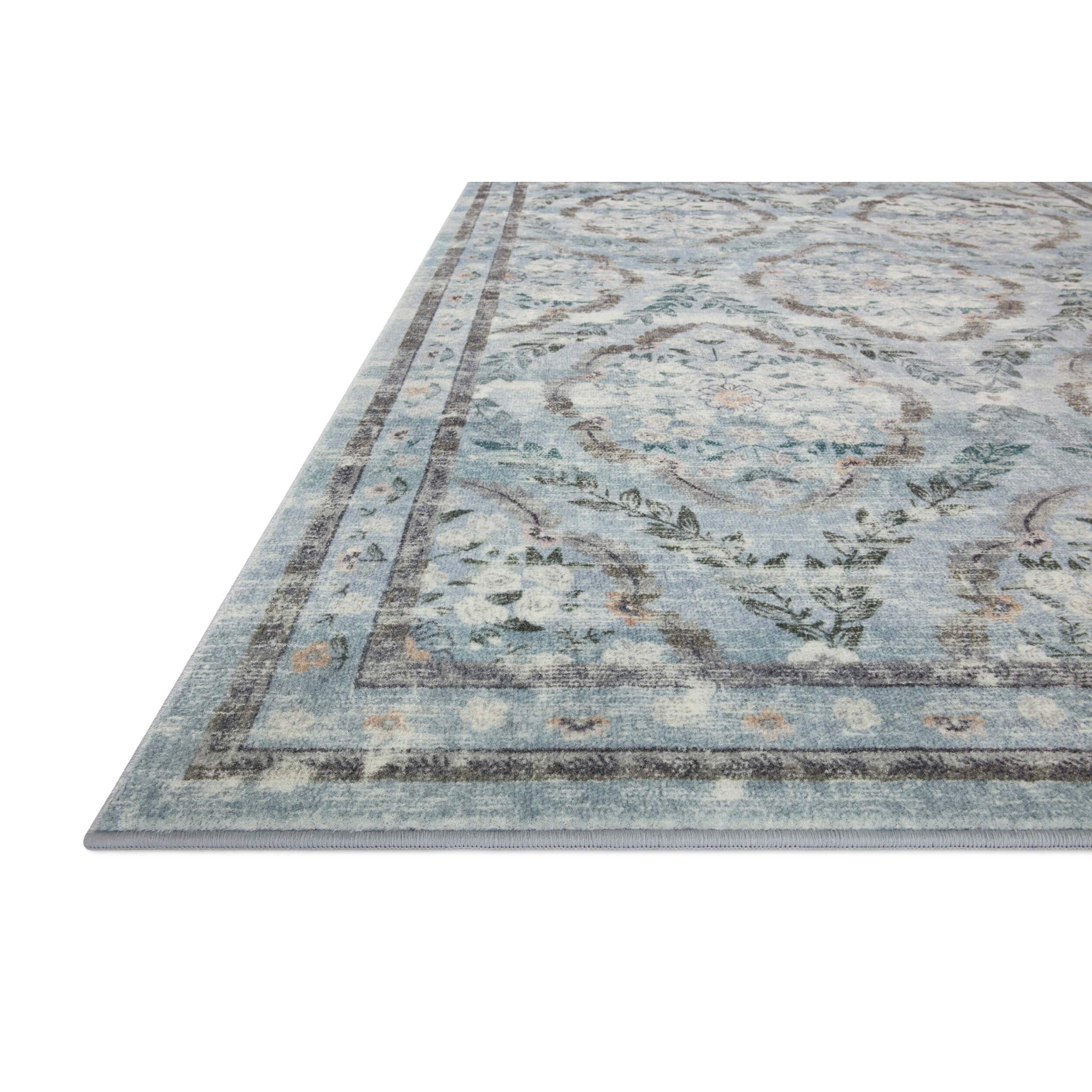 Rifle Paper Co. x Loloi Rug Courtyard COU-02, Chateau Blue - Image 3