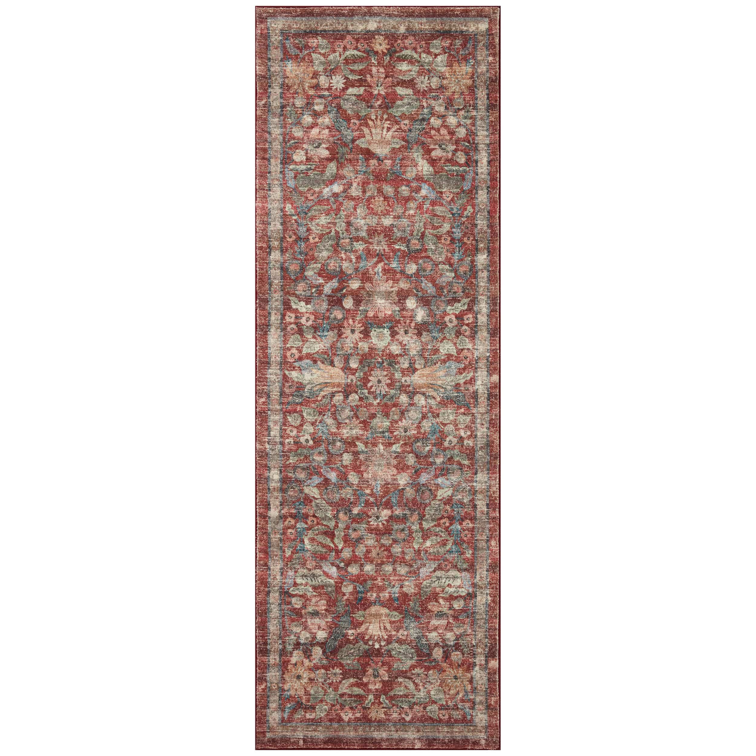 Rifle Paper Co. x Loloi Rug Courtyard COU-03, Eve Crimson - Image 2
