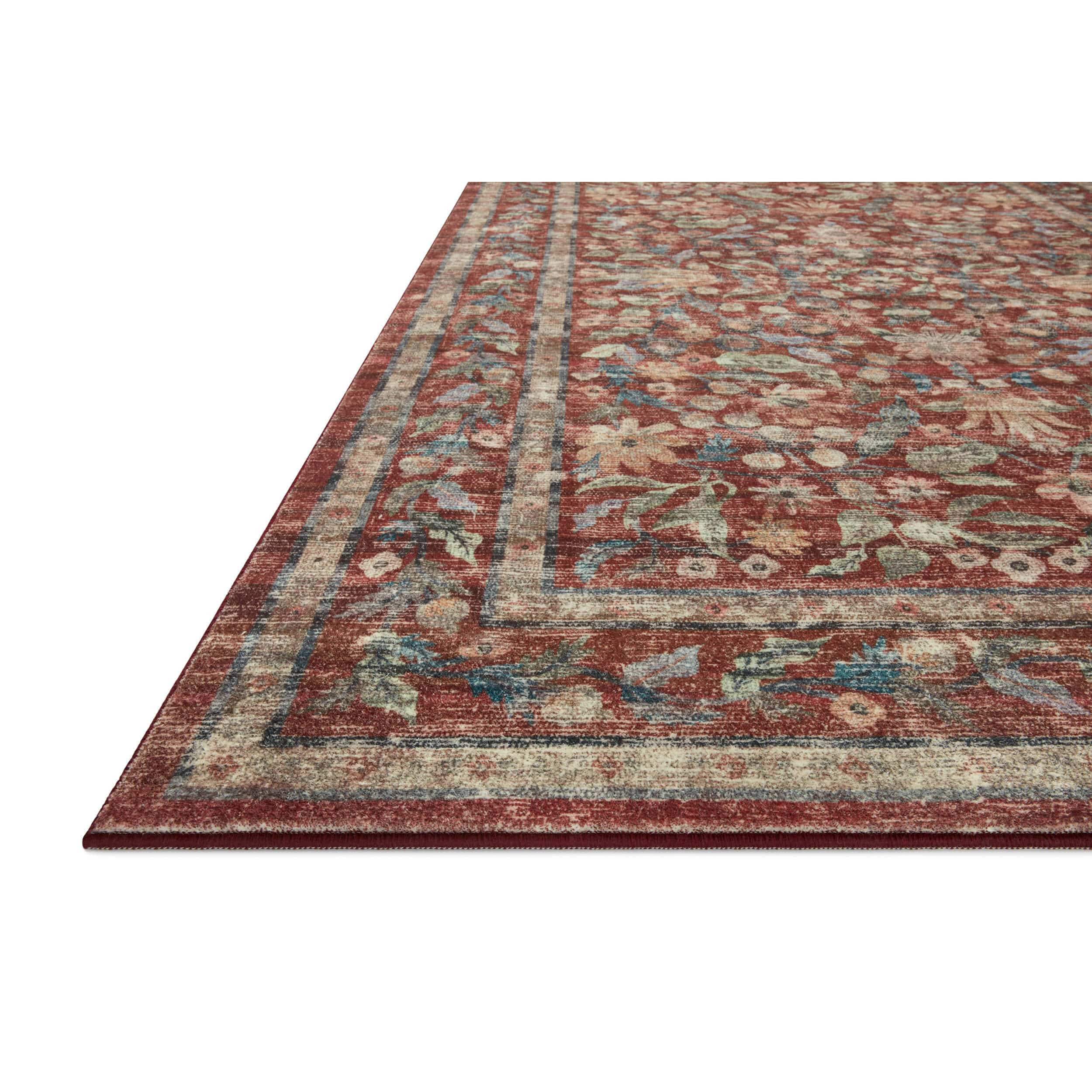 Rifle Paper Co. x Loloi Rug Courtyard COU-03, Eve Crimson - Image 3