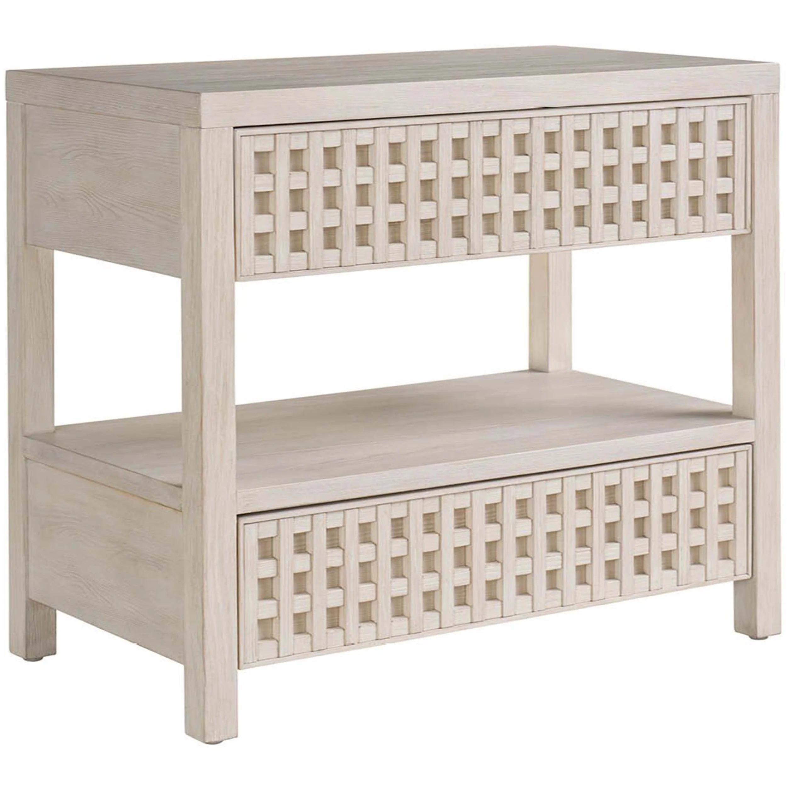 River Rock Lattice Nightstand, River Rock