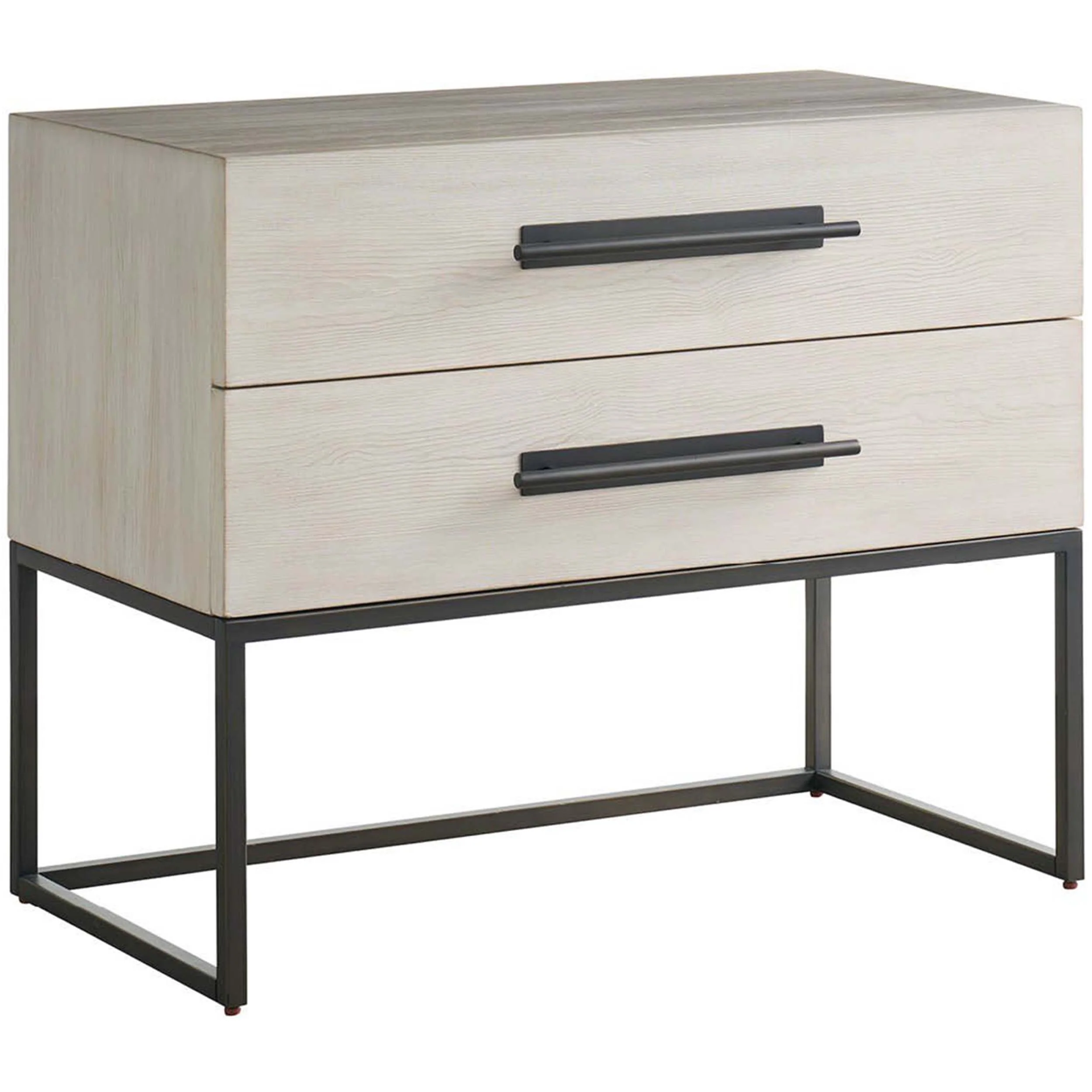 River Rock Metyal Base Nightstand, River Rock