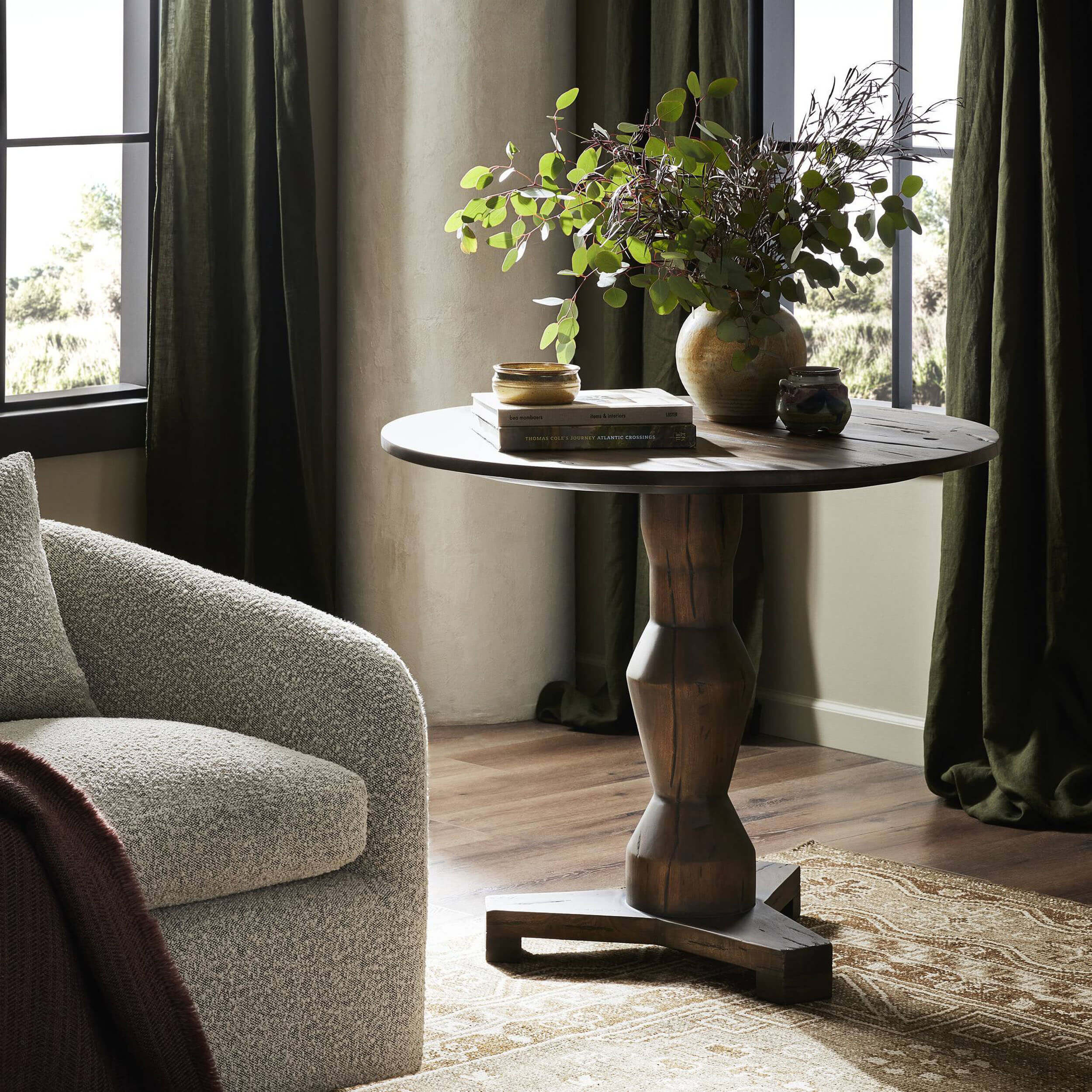 Rivi Large End Table, Antique Belgium Bleach by Four Hands - Image 5