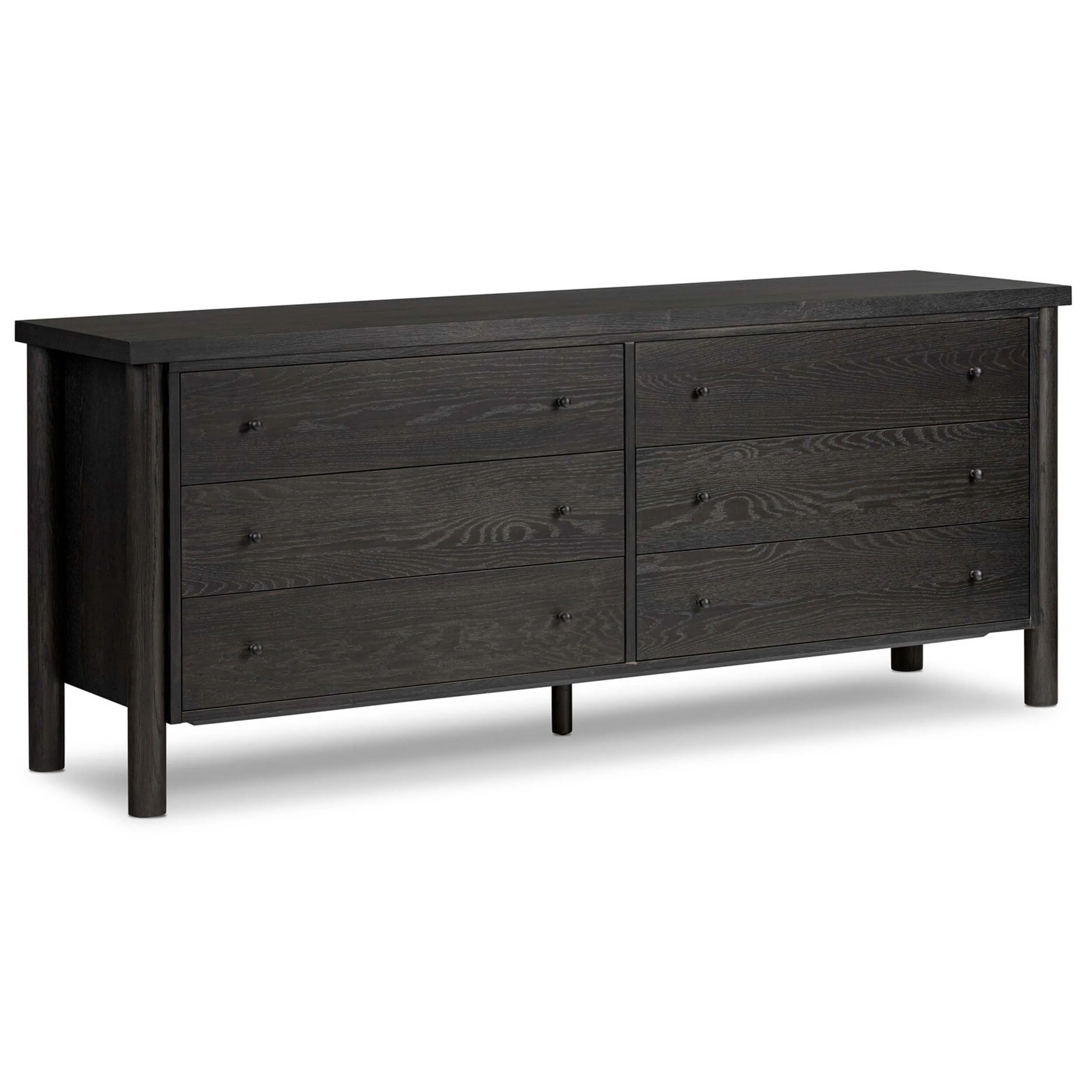 Roark 6 Drawer Dresser, Ebony by Four Hands