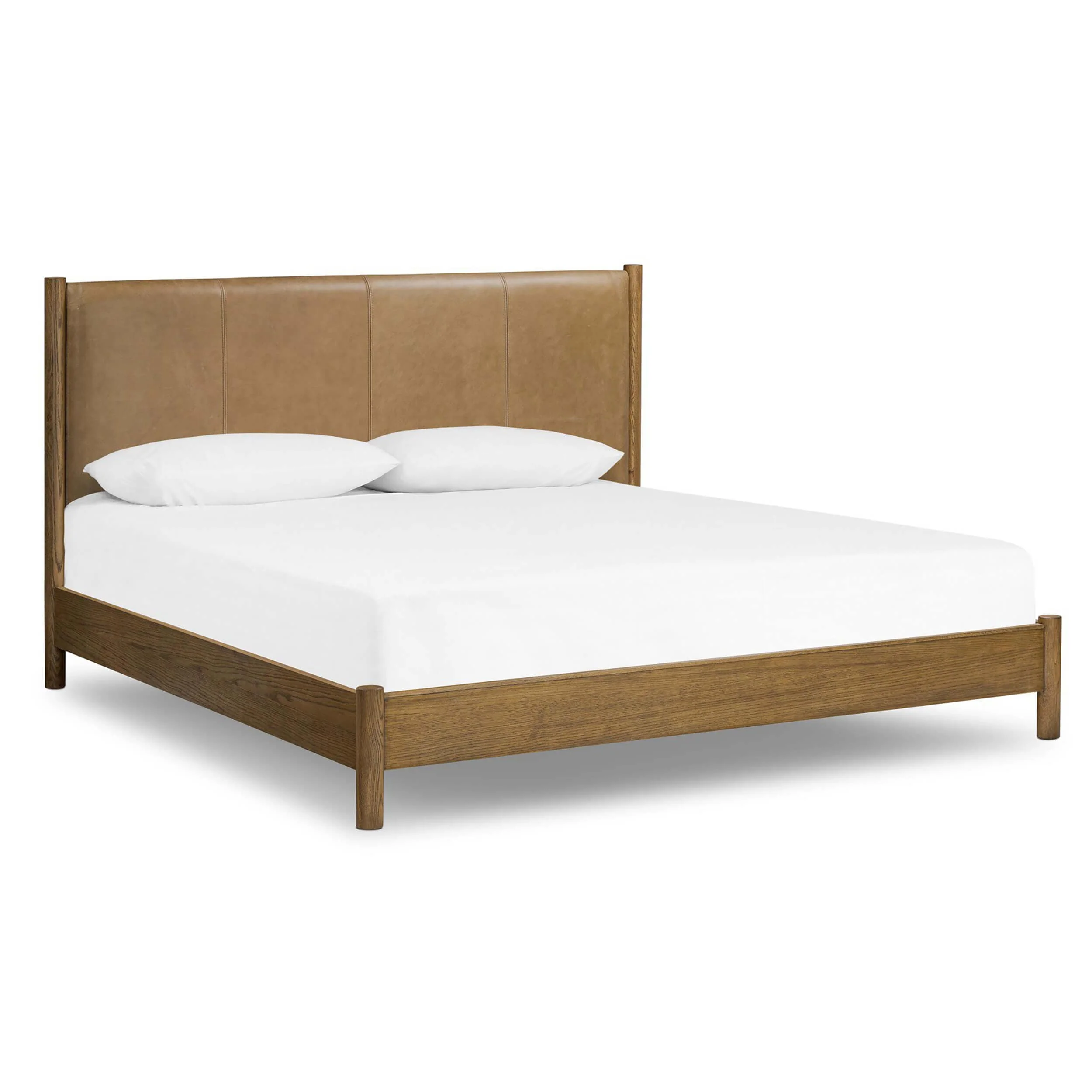 Roark Leather Bed, Palermo Drift by Four Hands