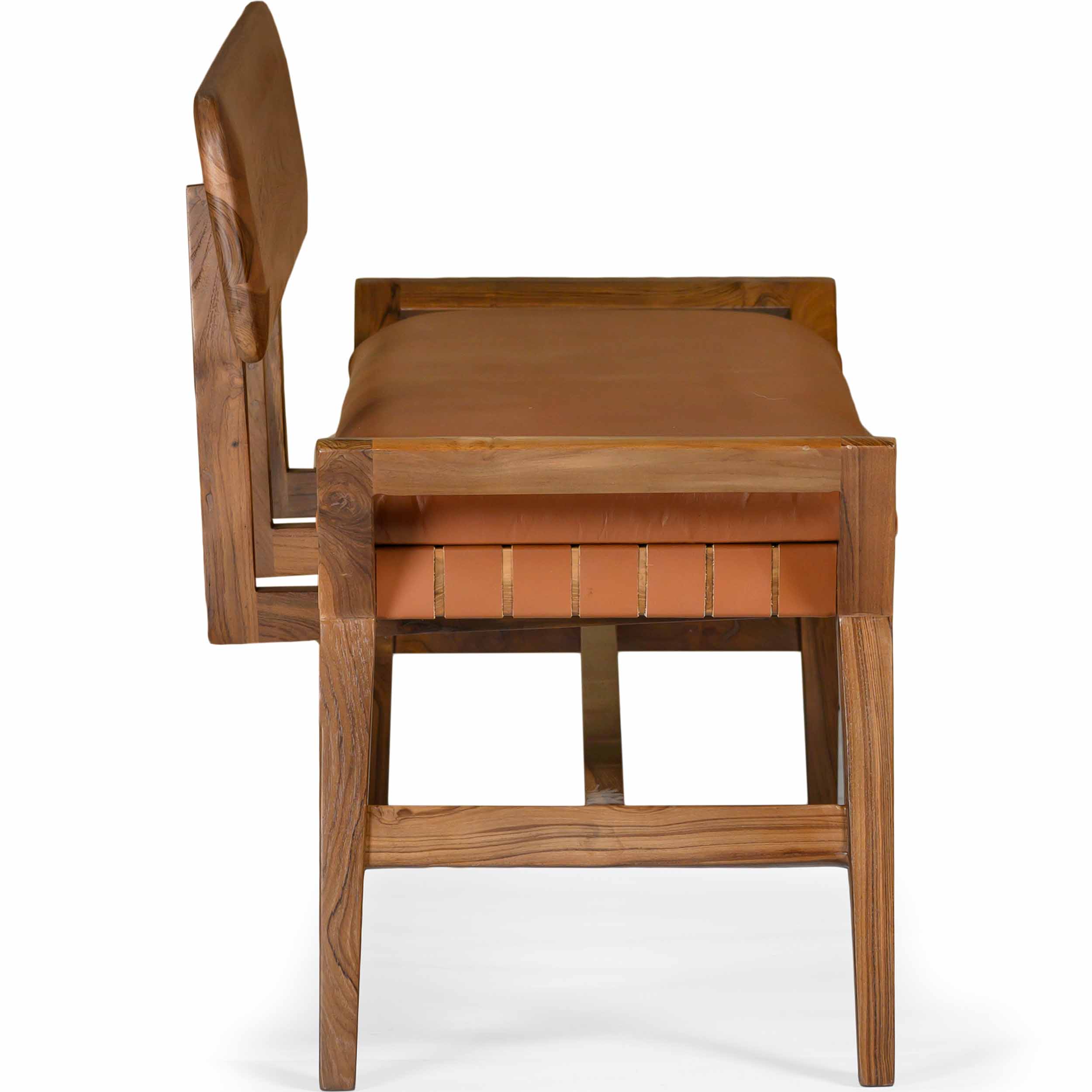 Robertson Leather Bench, Porto Natural - Image 3
