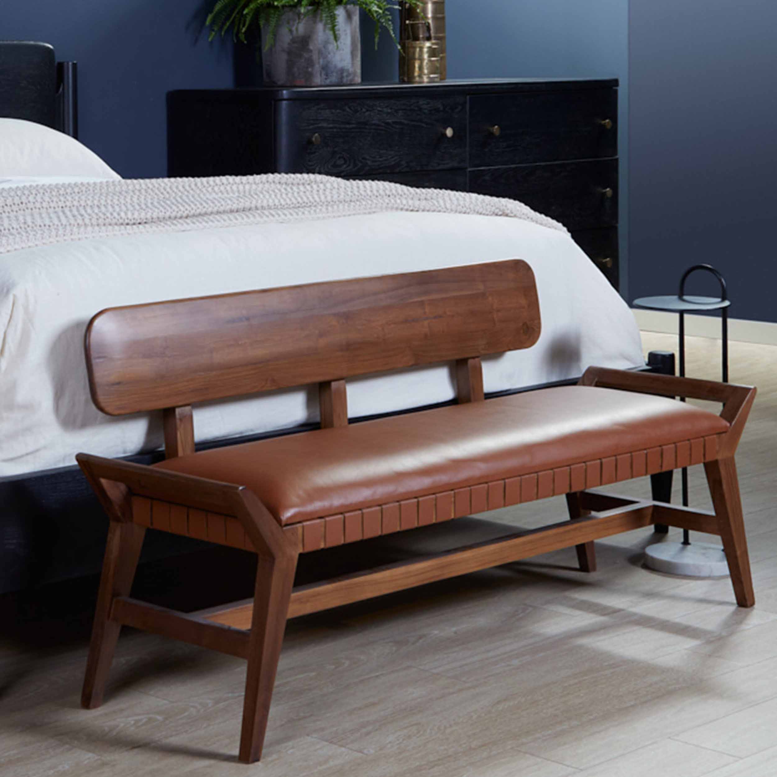 Robertson Leather Bench, Porto Natural - Image 7
