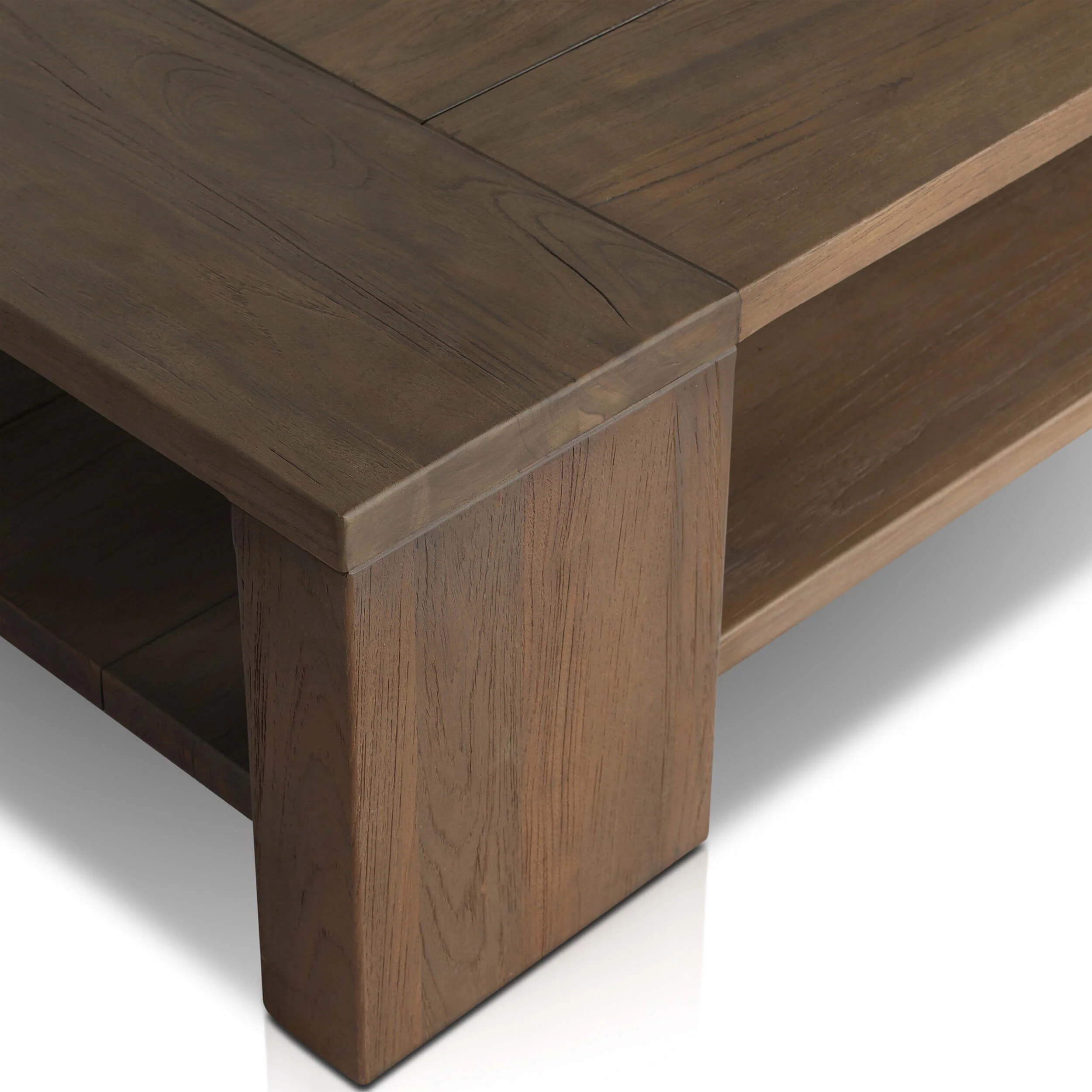 Roca Outdoor Coffee Table, Stained Heritage Brown by Four Hands - Image 4