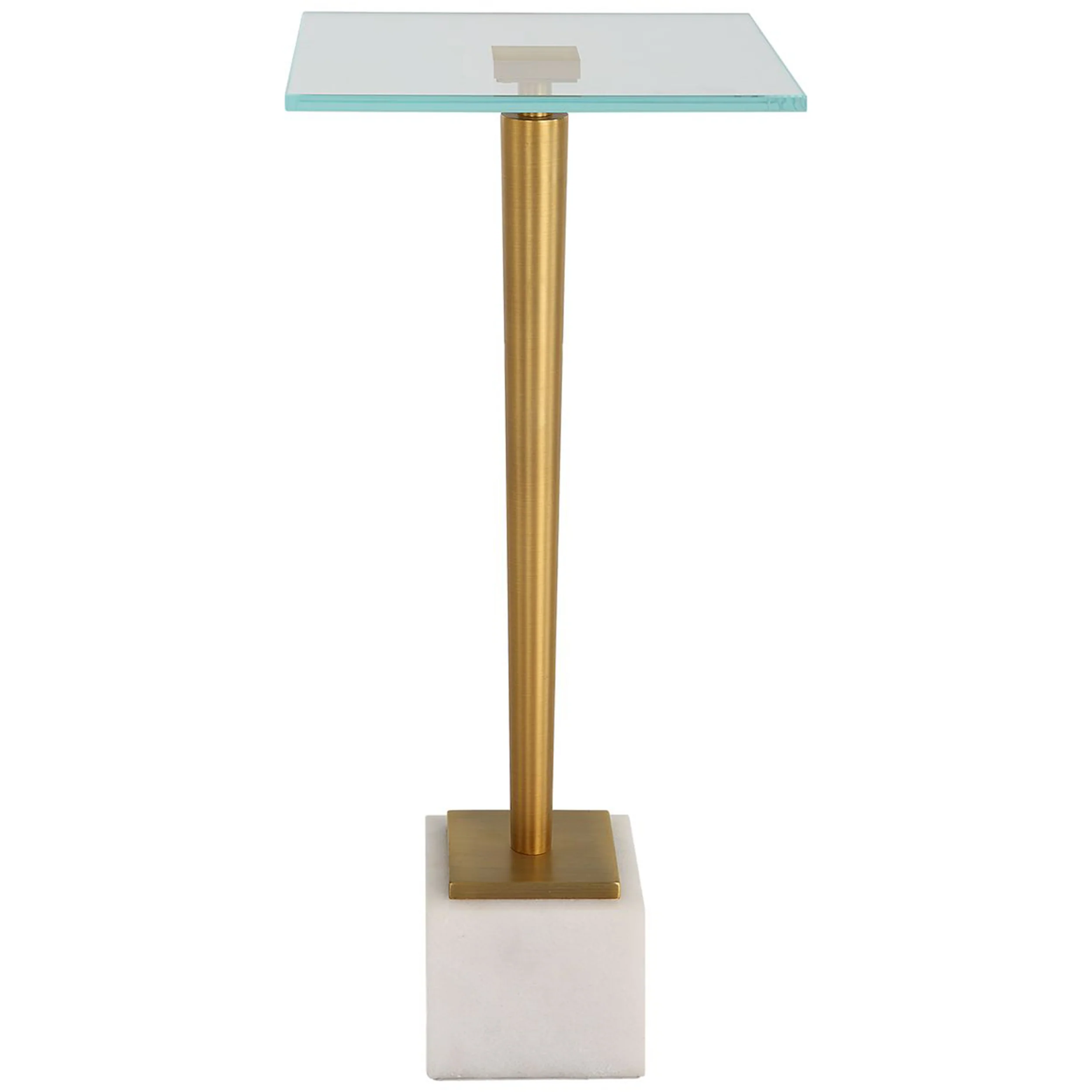 Rocco Accent Table, Antique Brass - Image 2