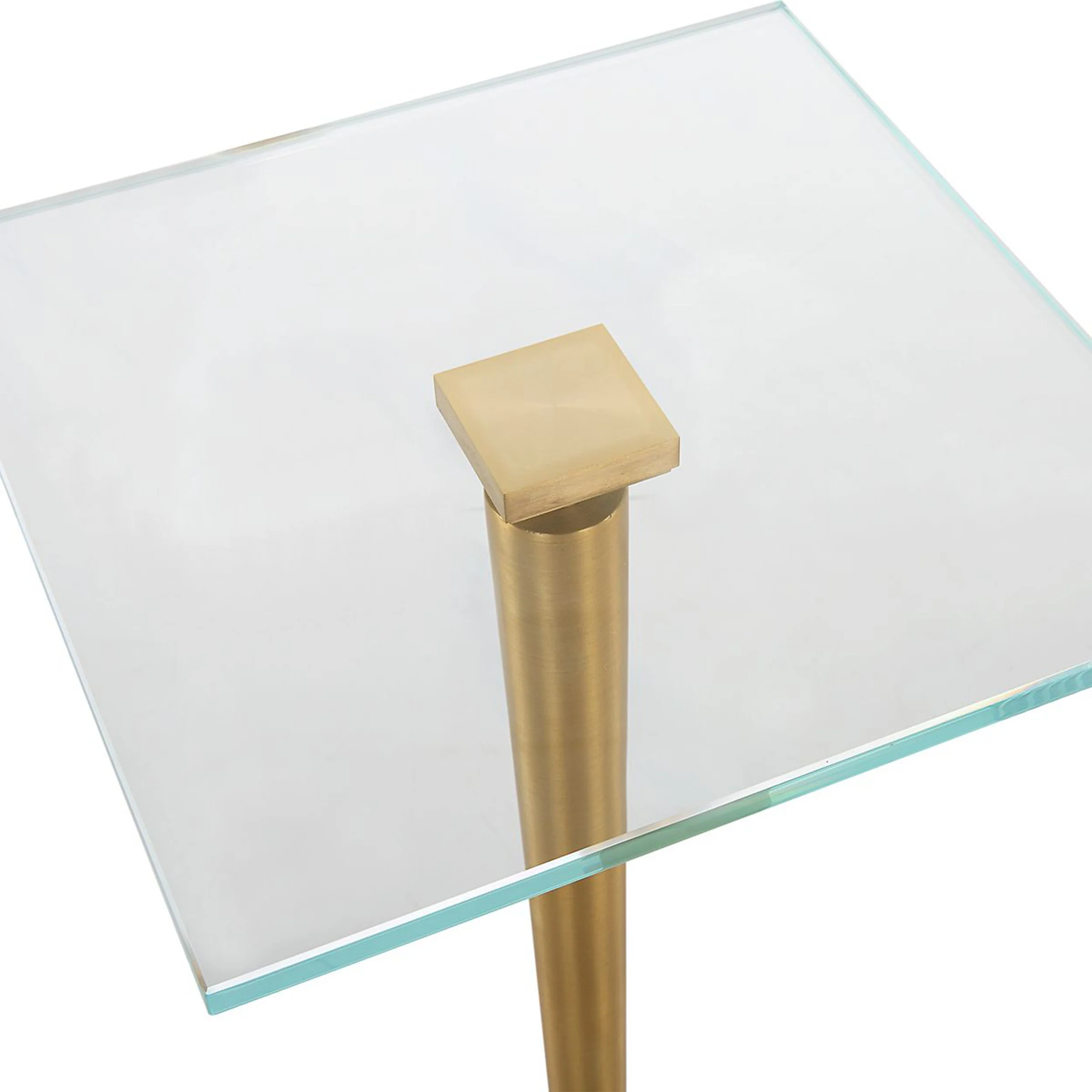Rocco Accent Table, Antique Brass - Image 3