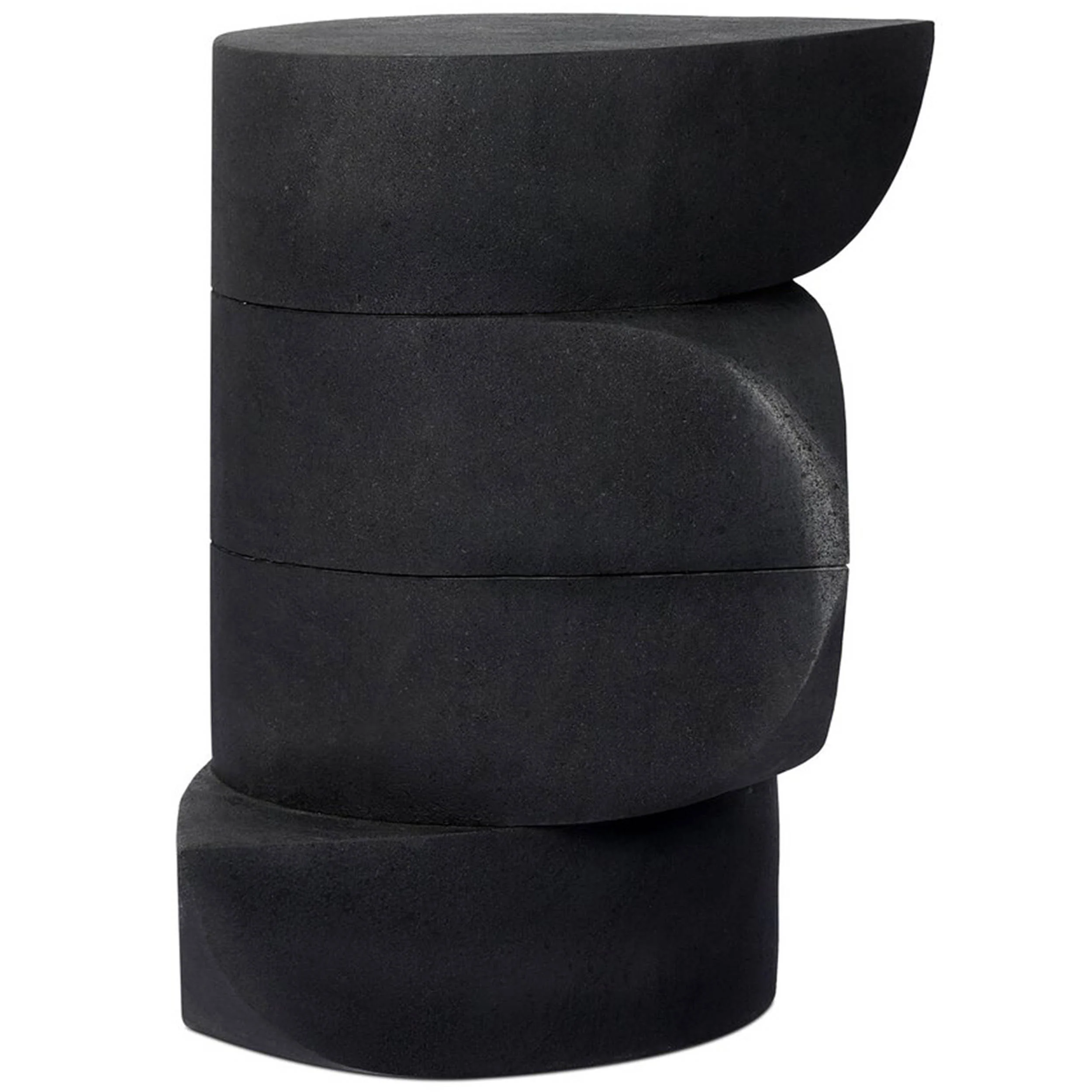 Rockie End Table, Black Lavastone by Four Hands - Image 2