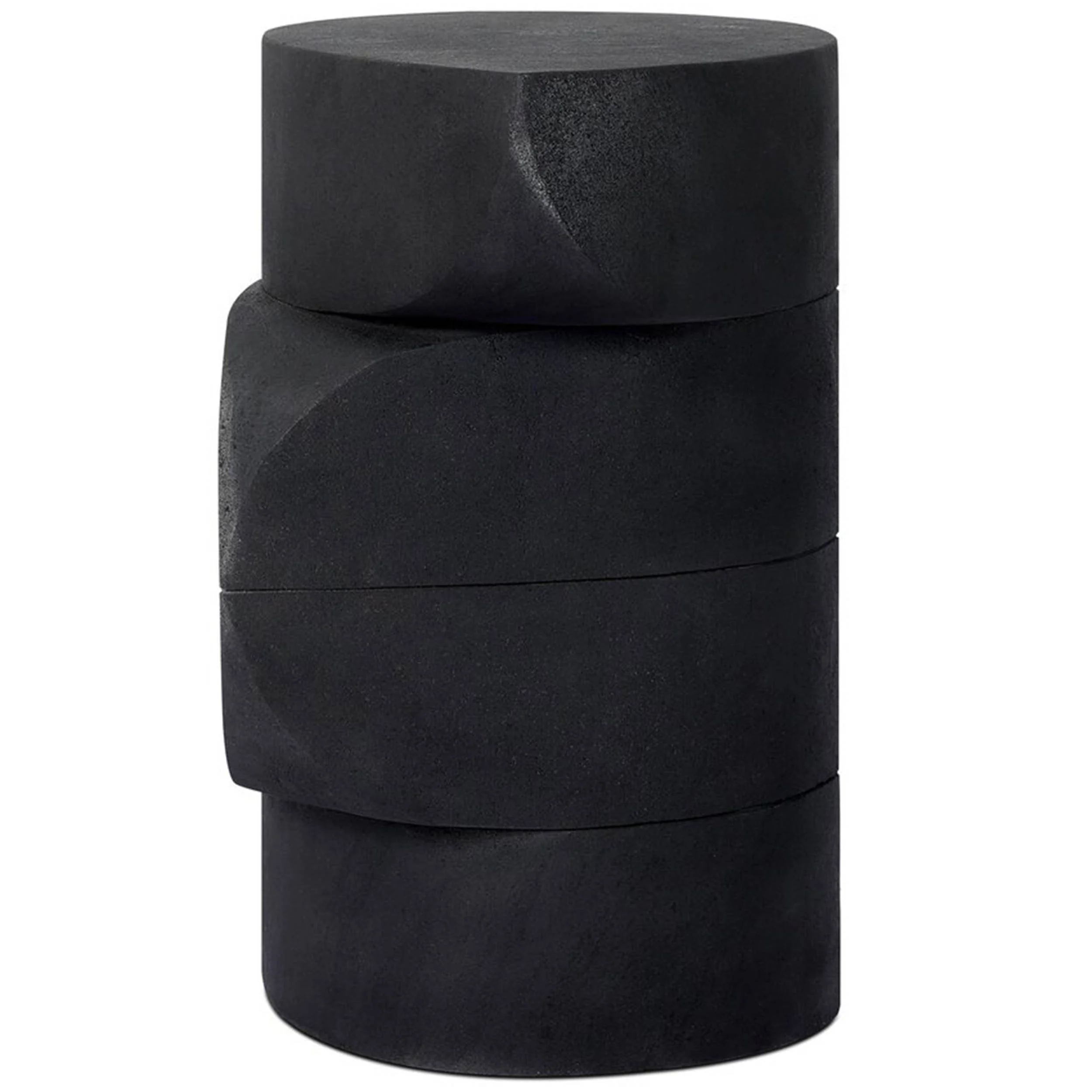 Rockie End Table, Black Lavastone by Four Hands - Image 3