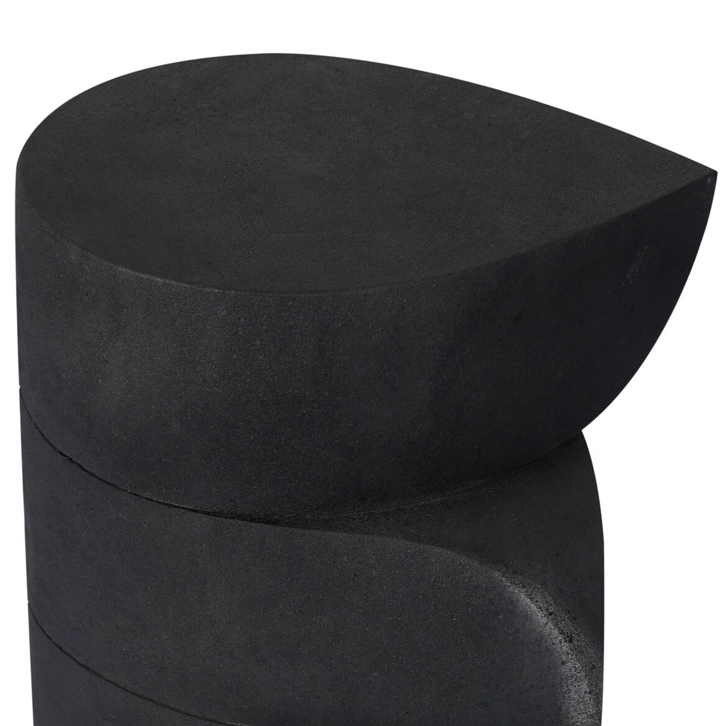 Rockie End Table, Black Lavastone by Four Hands - Image 4