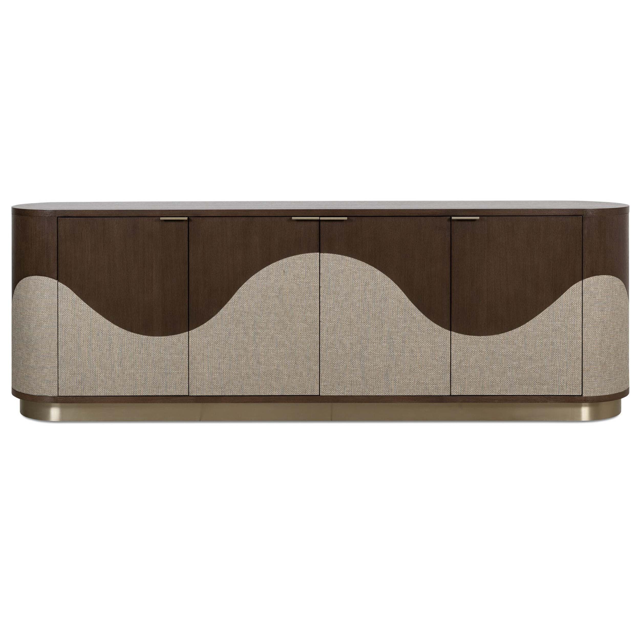 Roll With It Four-Door Credenza, Dark Oak/Champagne - Image 2