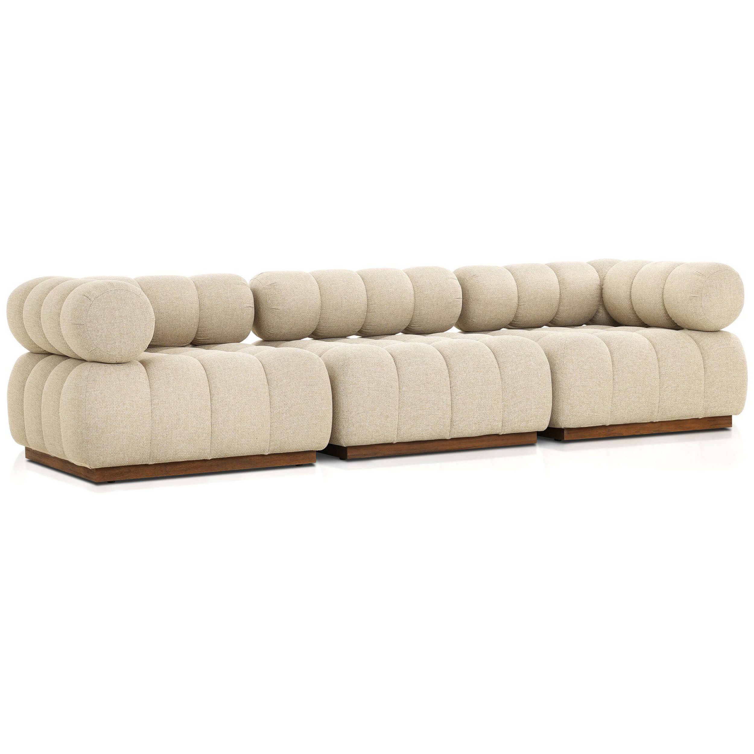 Roma 3 Piece Outdoor Sofa, Hayes Cream by Four Hands - Image 2