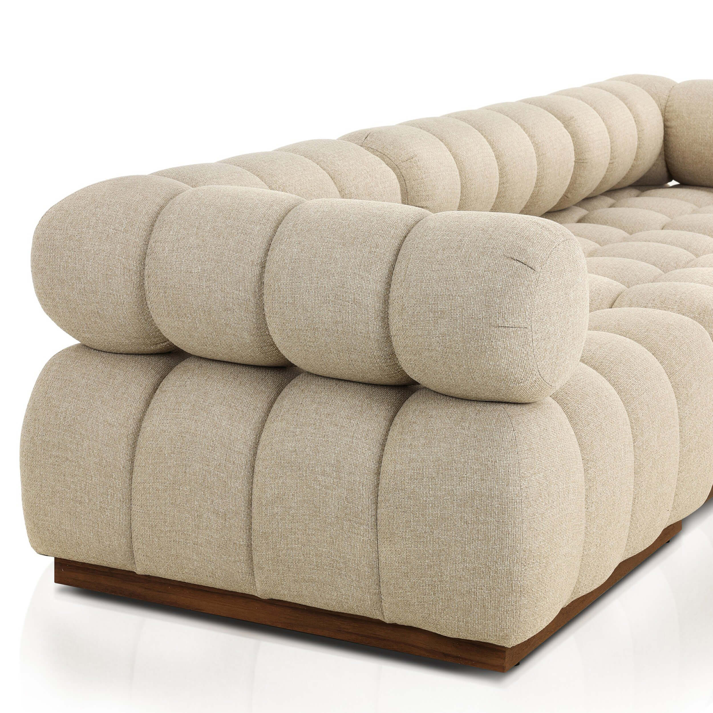 Roma 3 Piece Outdoor Sofa, Hayes Cream by Four Hands - Image 4