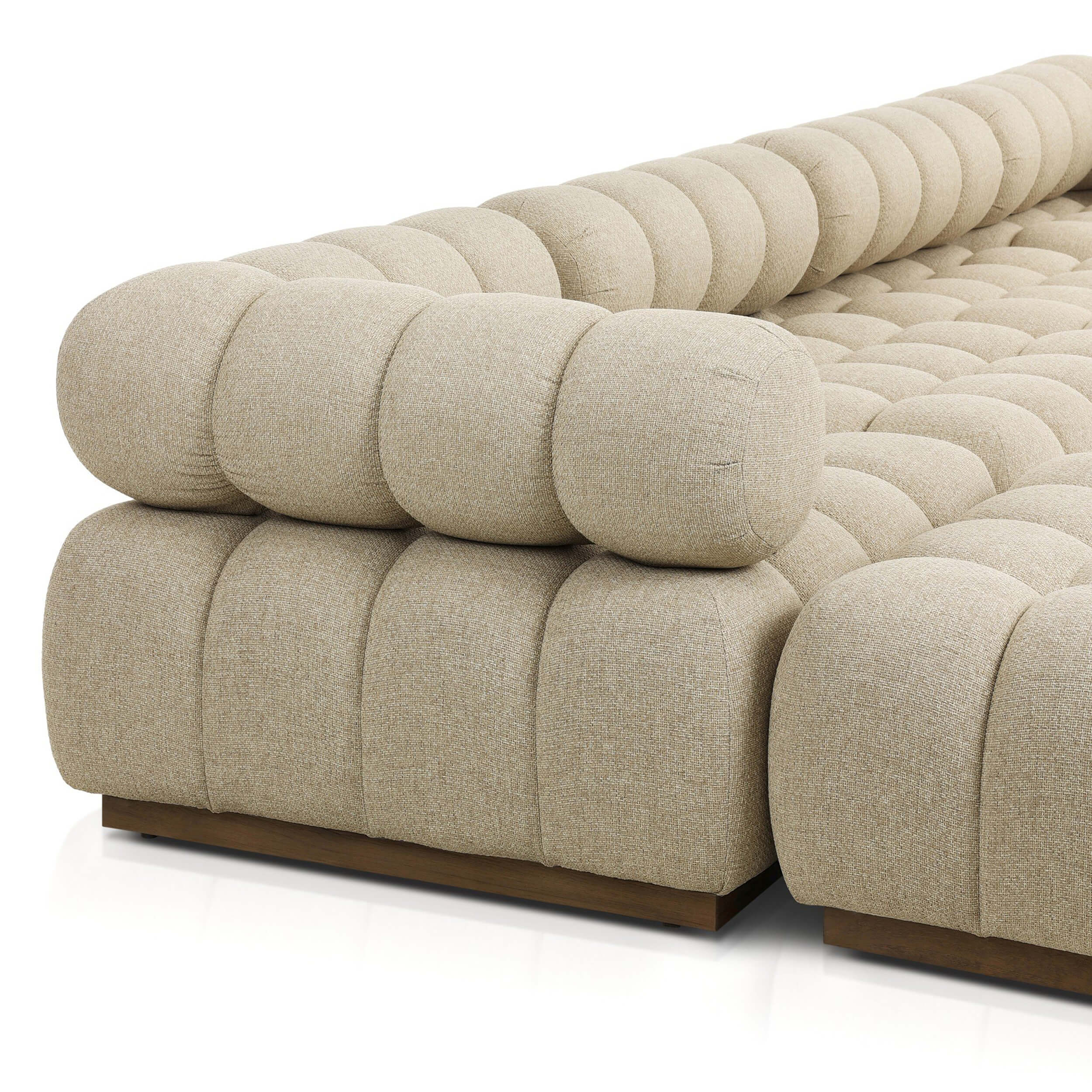 Roma 4 Piece Outdoor Sectional, Hayes Cream by Four Hands - Image 4
