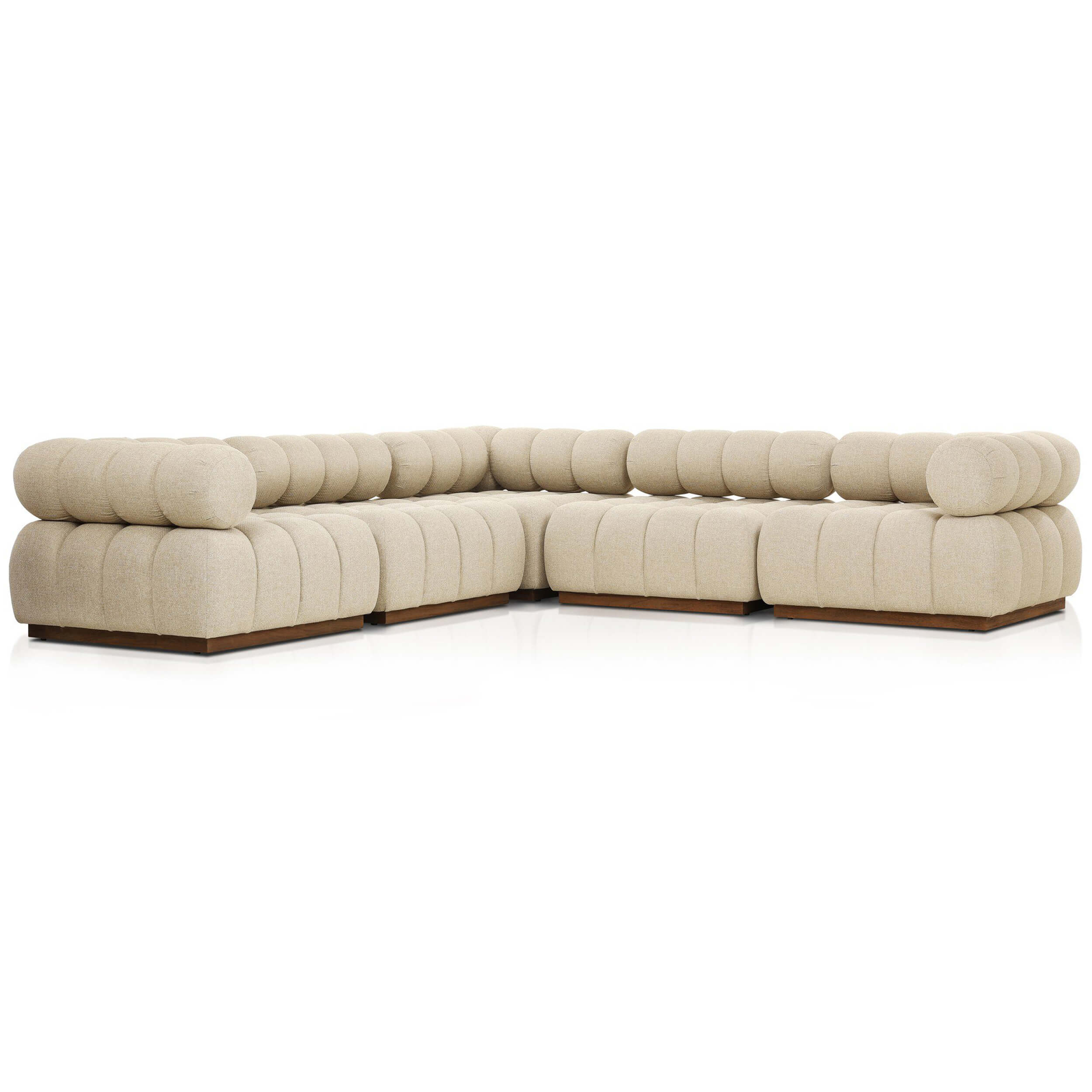 Roma 5 Piece Outdoor Sectional, Hayes Cream by Four Hands