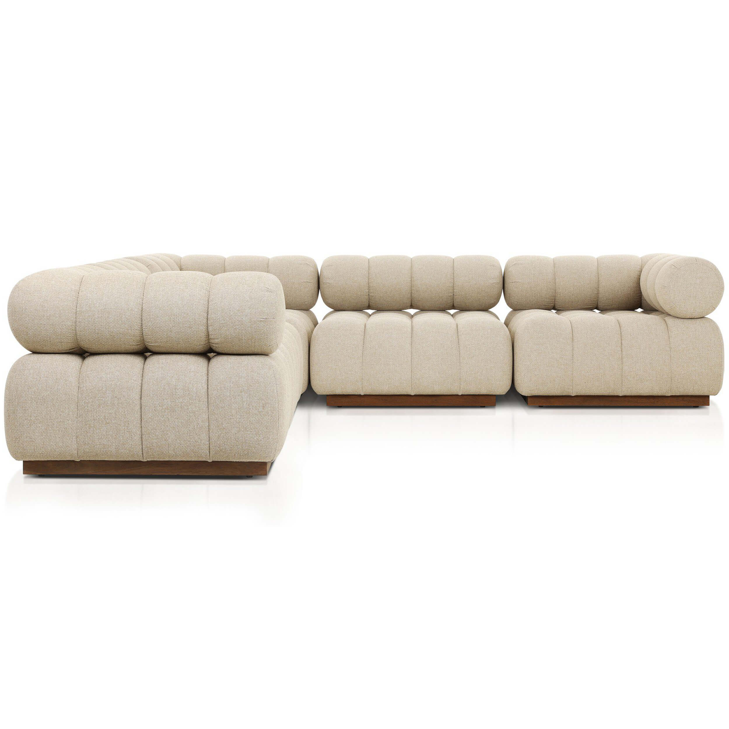 Roma 5 Piece Outdoor Sectional, Hayes Cream by Four Hands - Image 2