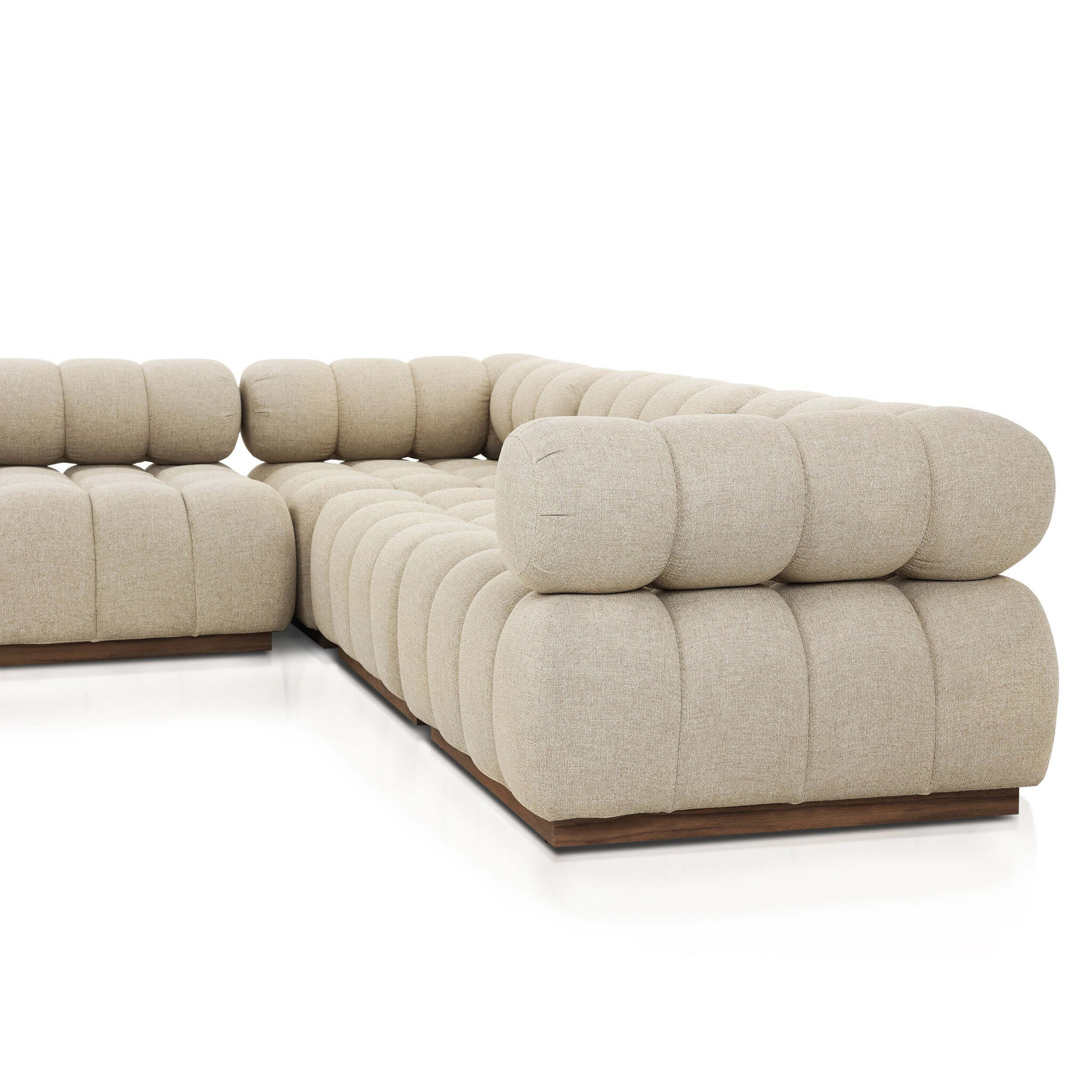 Roma 5 Piece Outdoor Sectional, Hayes Cream by Four Hands - Image 3