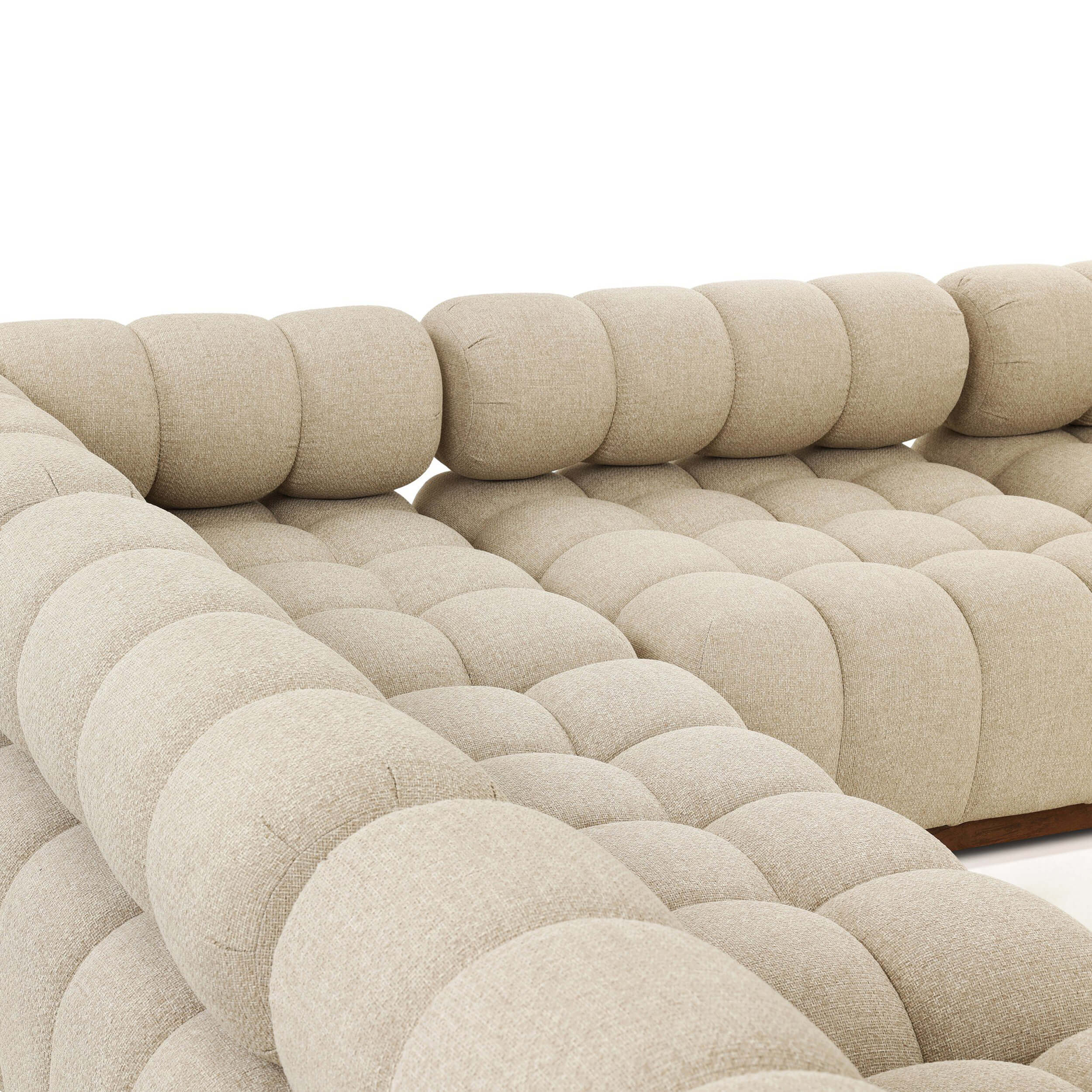 Roma 5 Piece Outdoor Sectional, Hayes Cream by Four Hands - Image 4