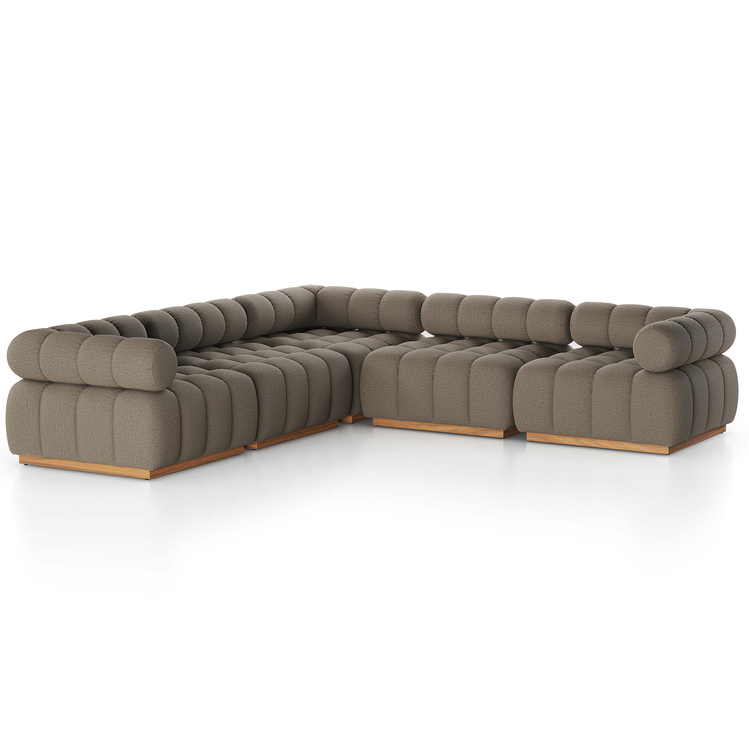 Roma Outdoor 5-Piece Sectional, Alessi Fawn by Four Hands