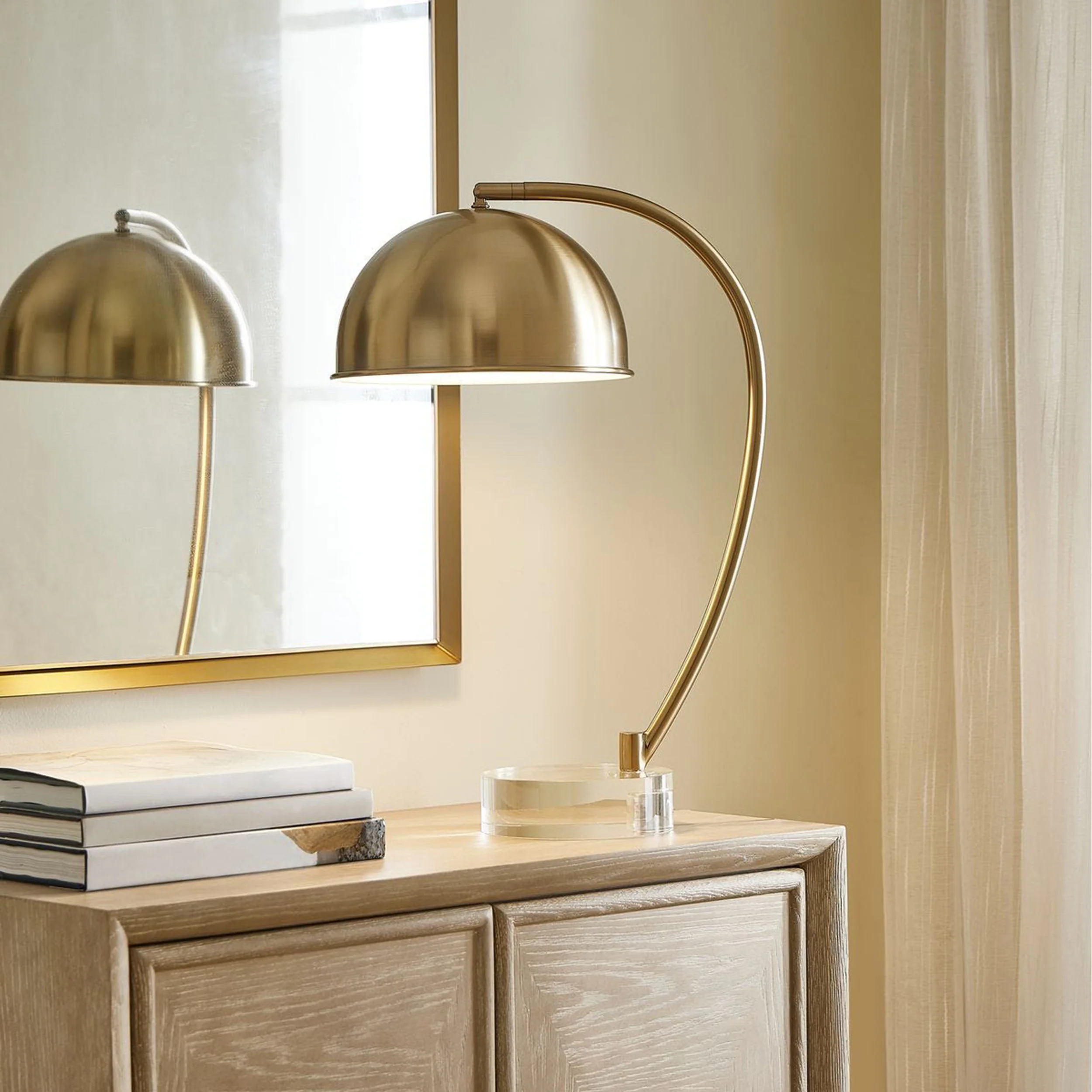 Romani Desk Lamp, Antique Brass - Image 6