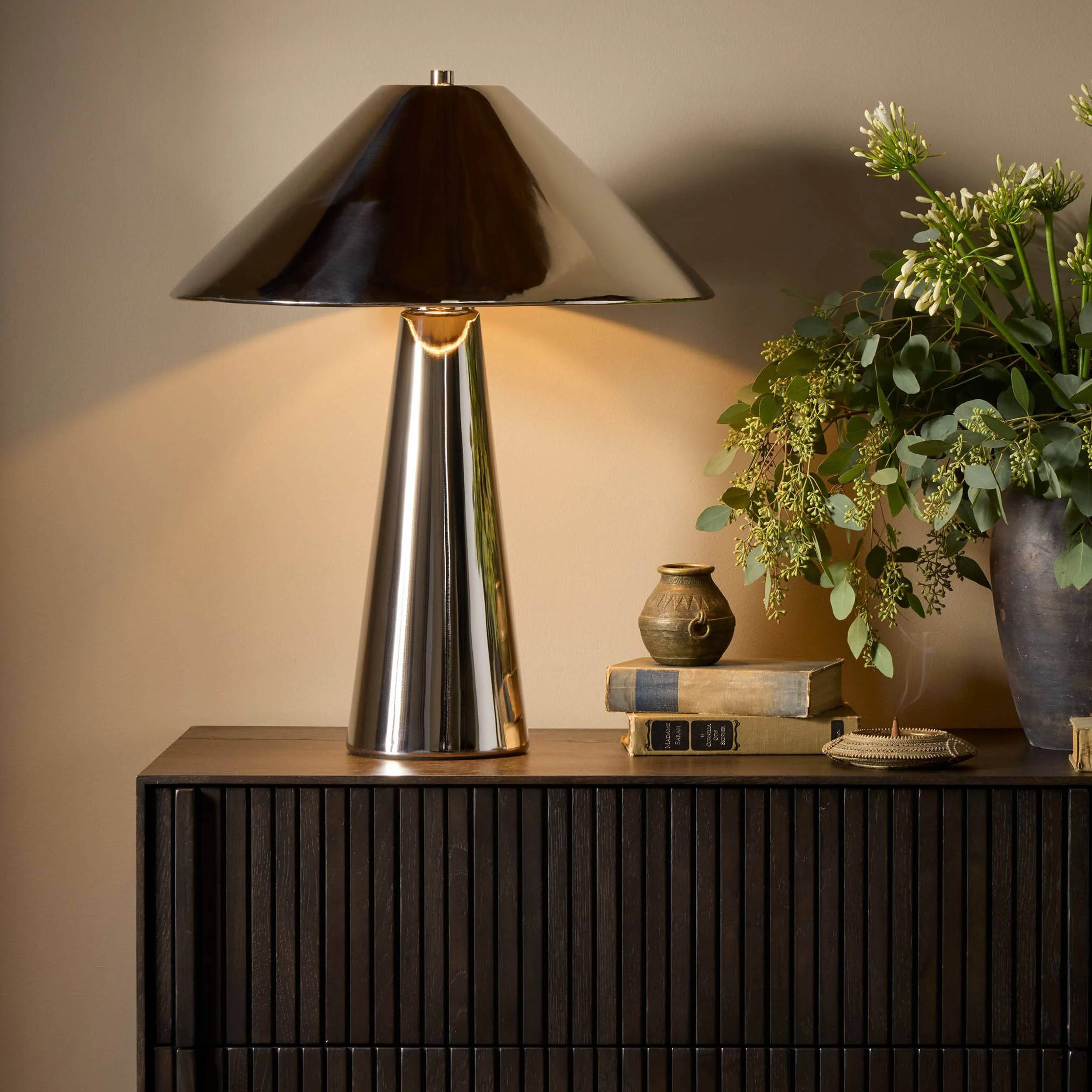 Romani Table Lamp, Nickel by Four Hands - Image 5