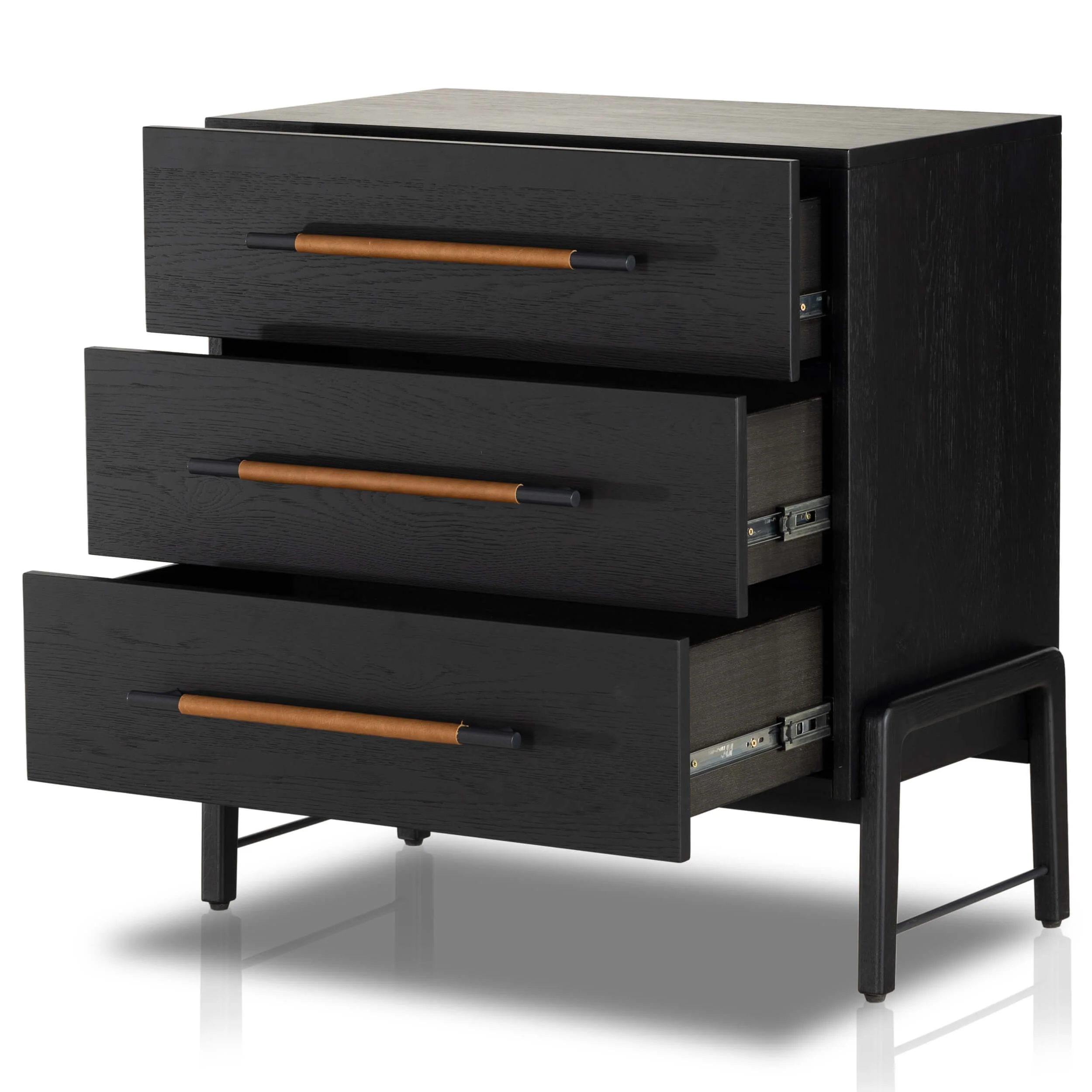 Rosedale 3 Drawer Dresser, Ebony Oak by Four Hands - Image 5