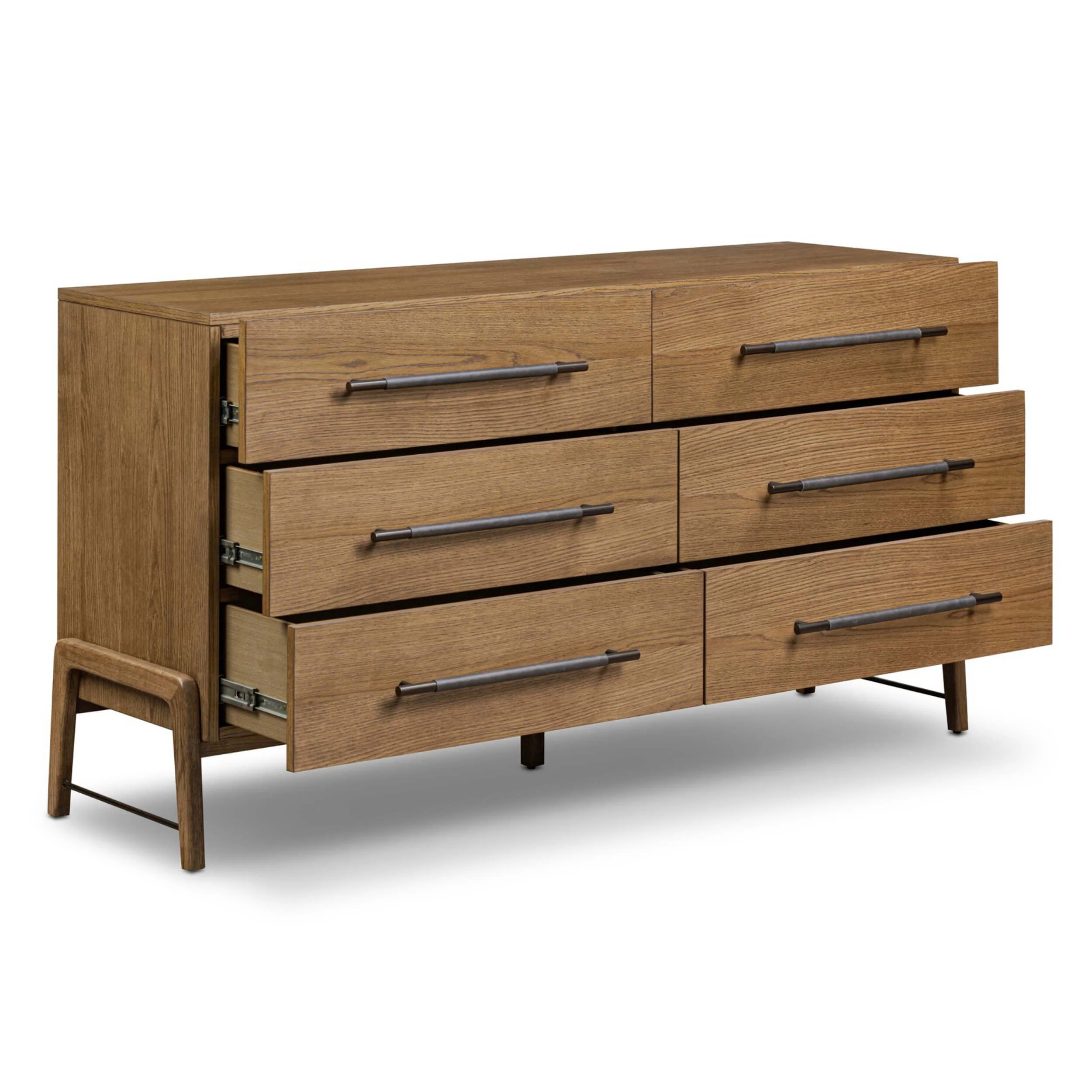 Rosedale 6 Drawer Dresser, Amber Oak by Four Hands - Image 4