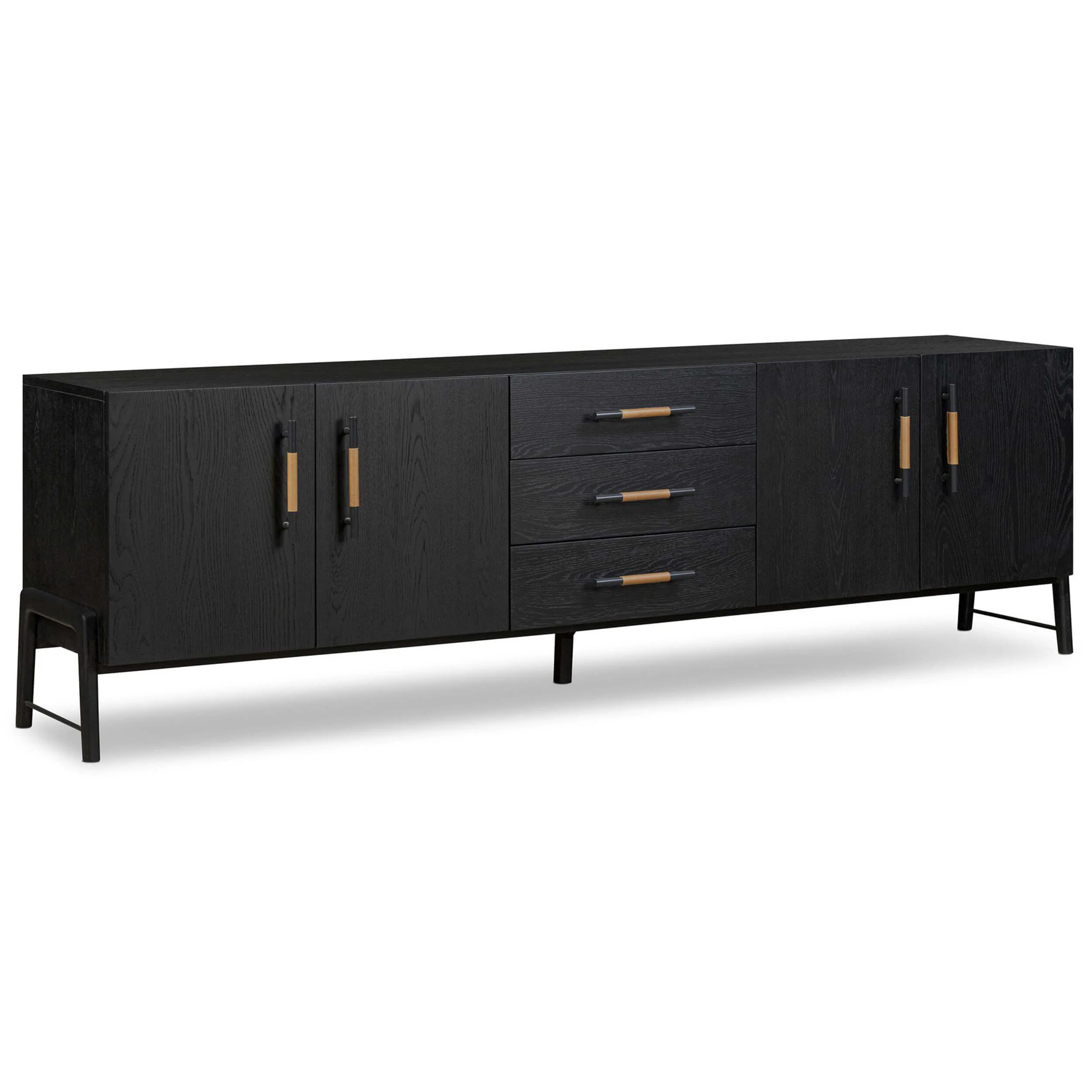 Rosedale Media Console, Ebony Oak by Four Hands
