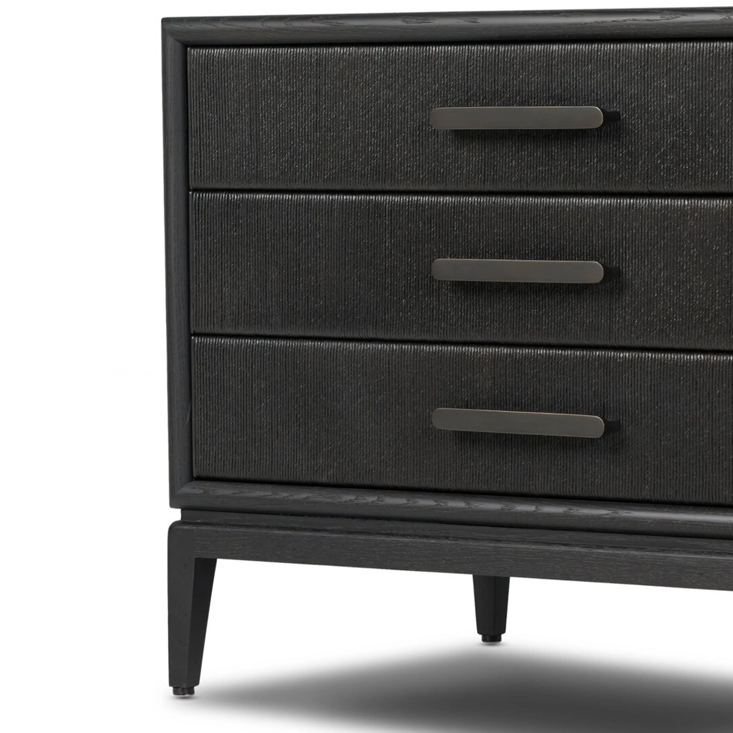 Rosenell 3 Drawer Nightstand, Black by Four Hands - Image 4