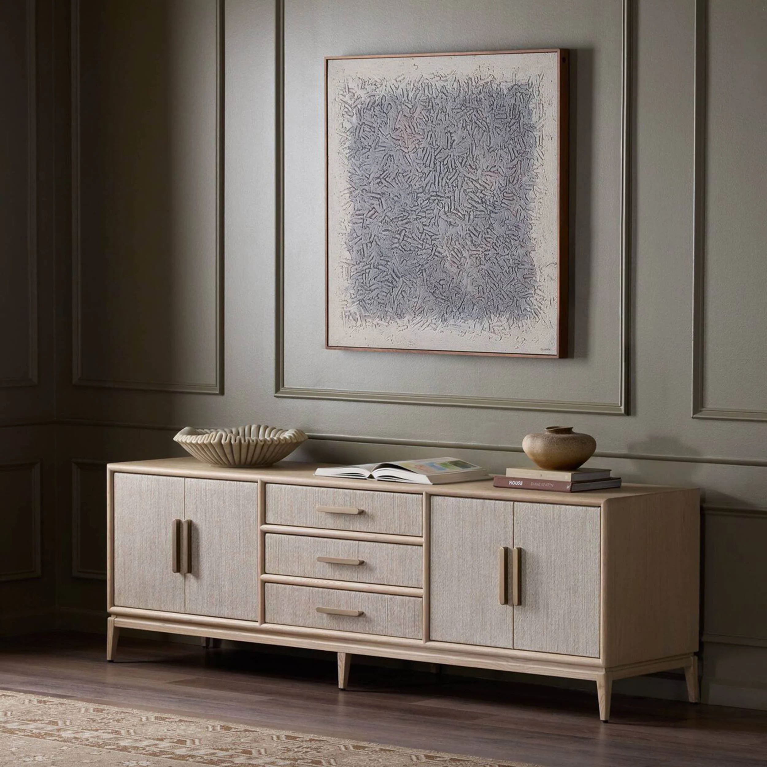Rosenell Media Console, Natural by Four Hands - Image 6