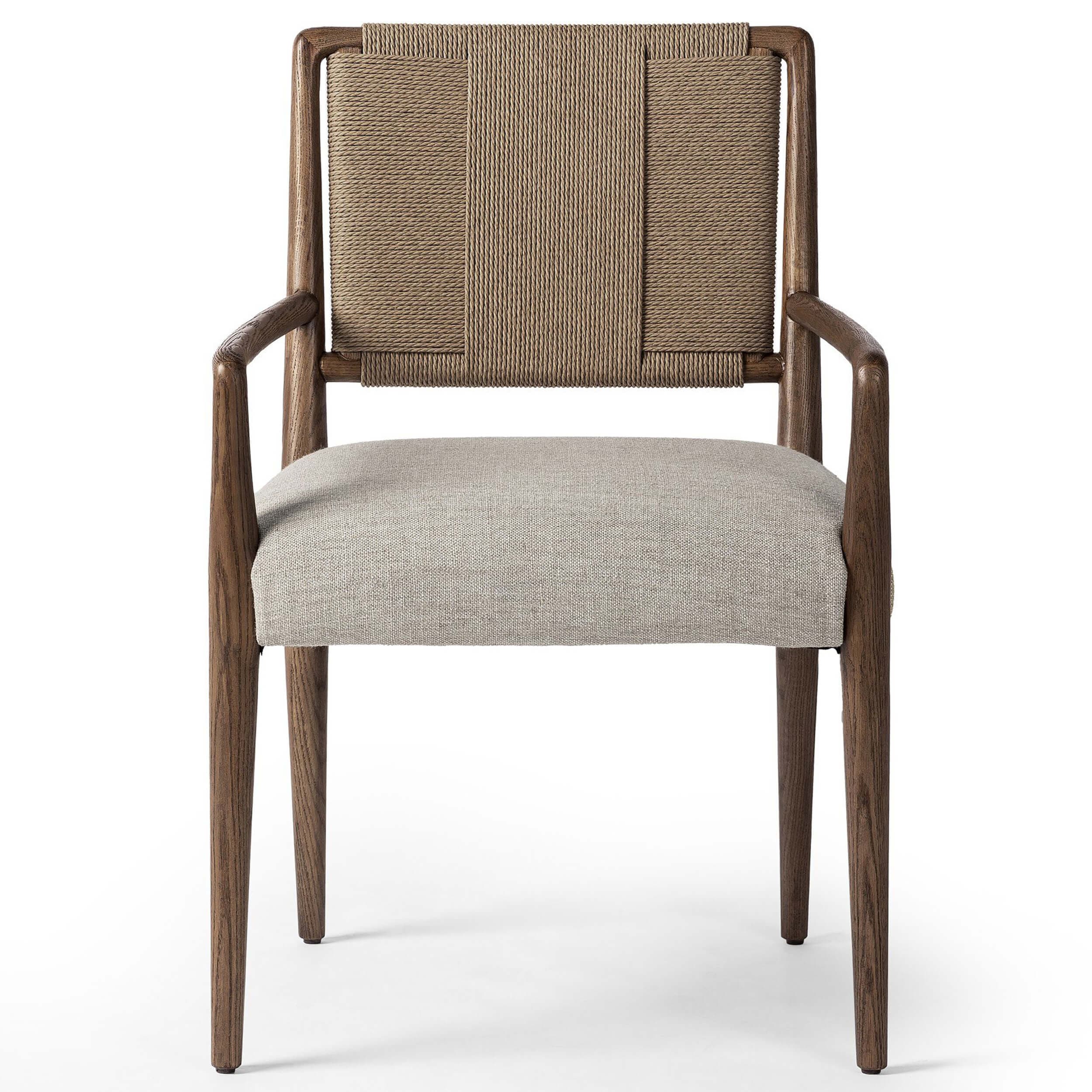 Rothler Dining Arm Chair, Alcala Wheat/Tan, Set of 2 by Four Hands - Image 2