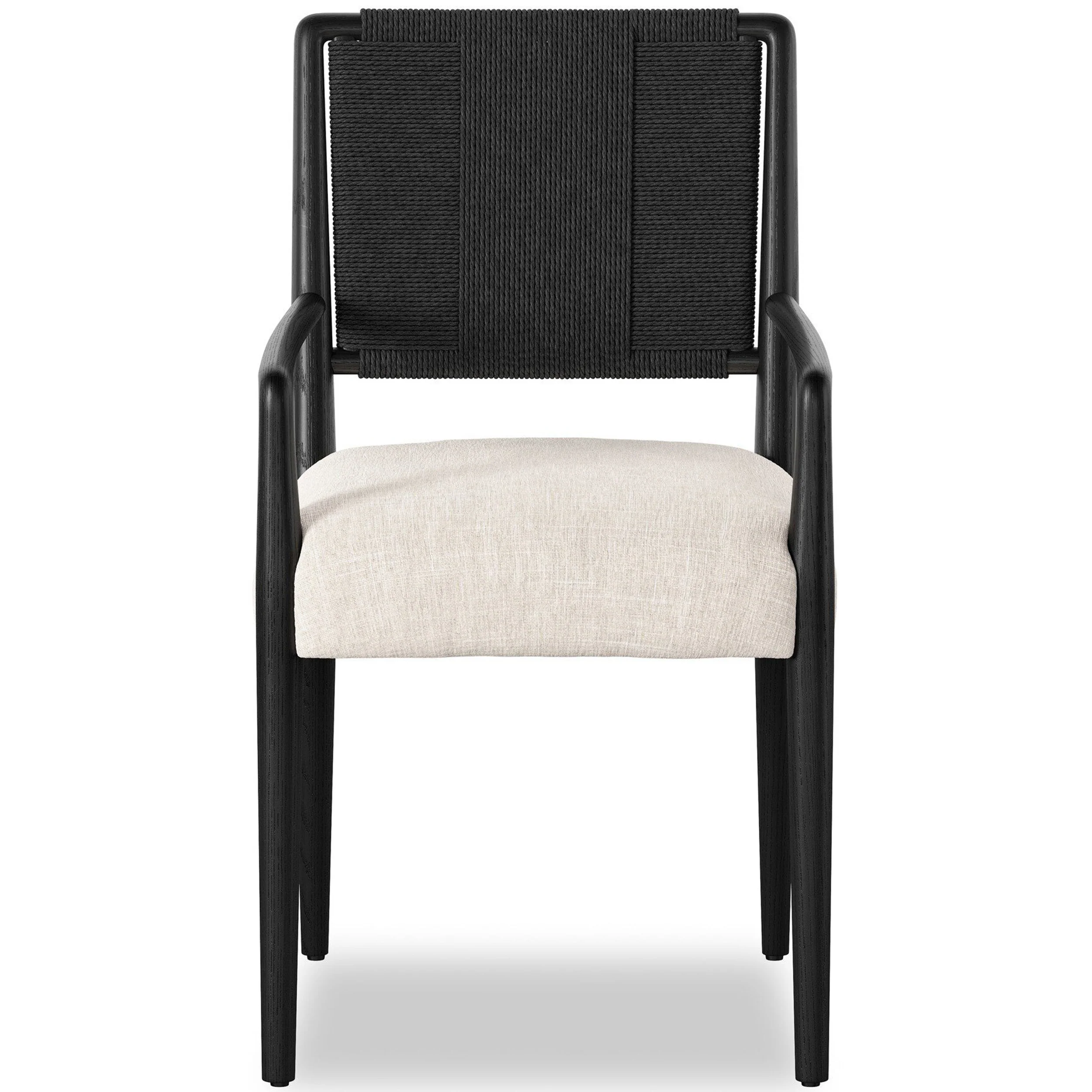 Rothler Dining Arm Chair, Essence Natural/Black by Four Hands - Image 2