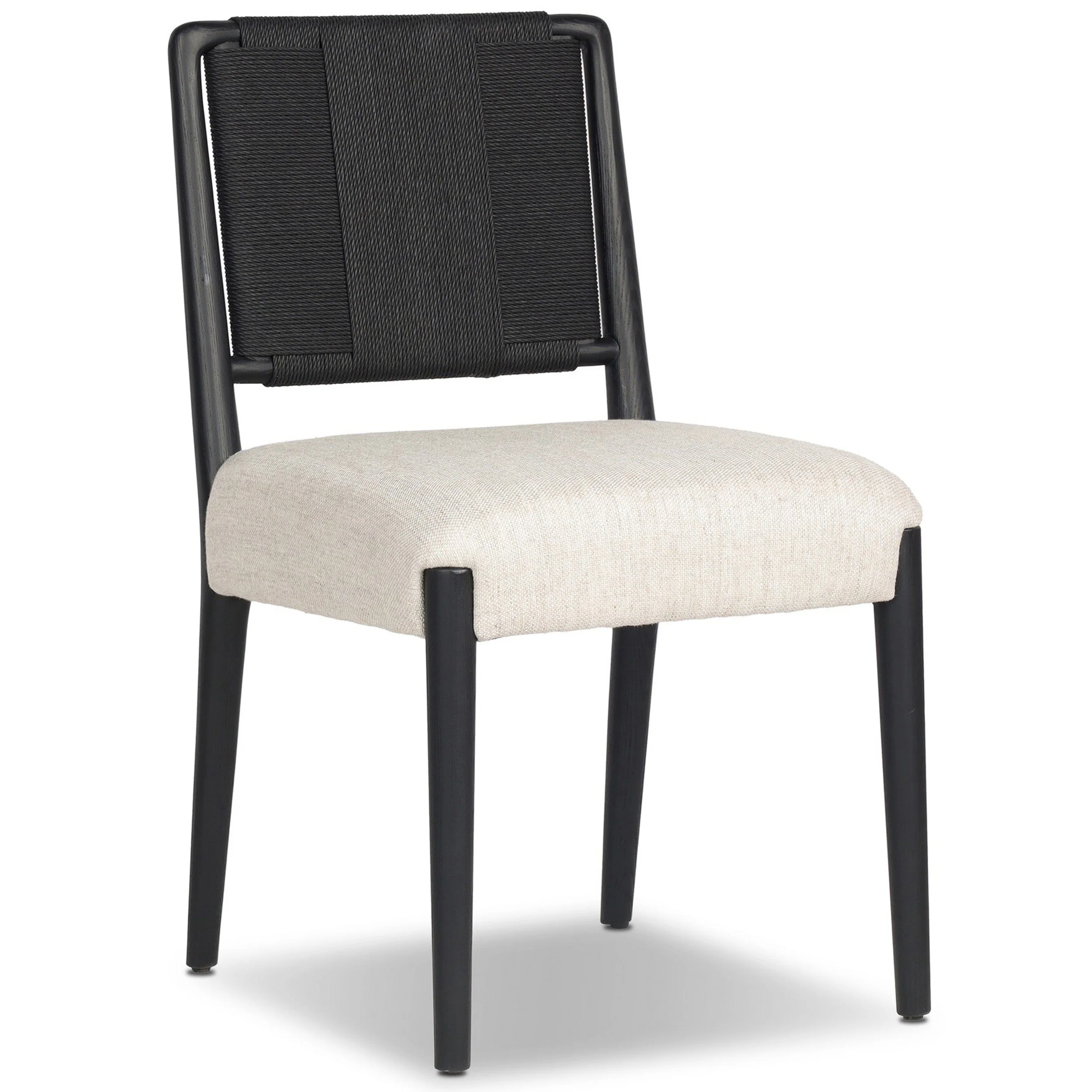Rothler Dining Chair, Essence Natural/Black, Set of 2 by Four Hands