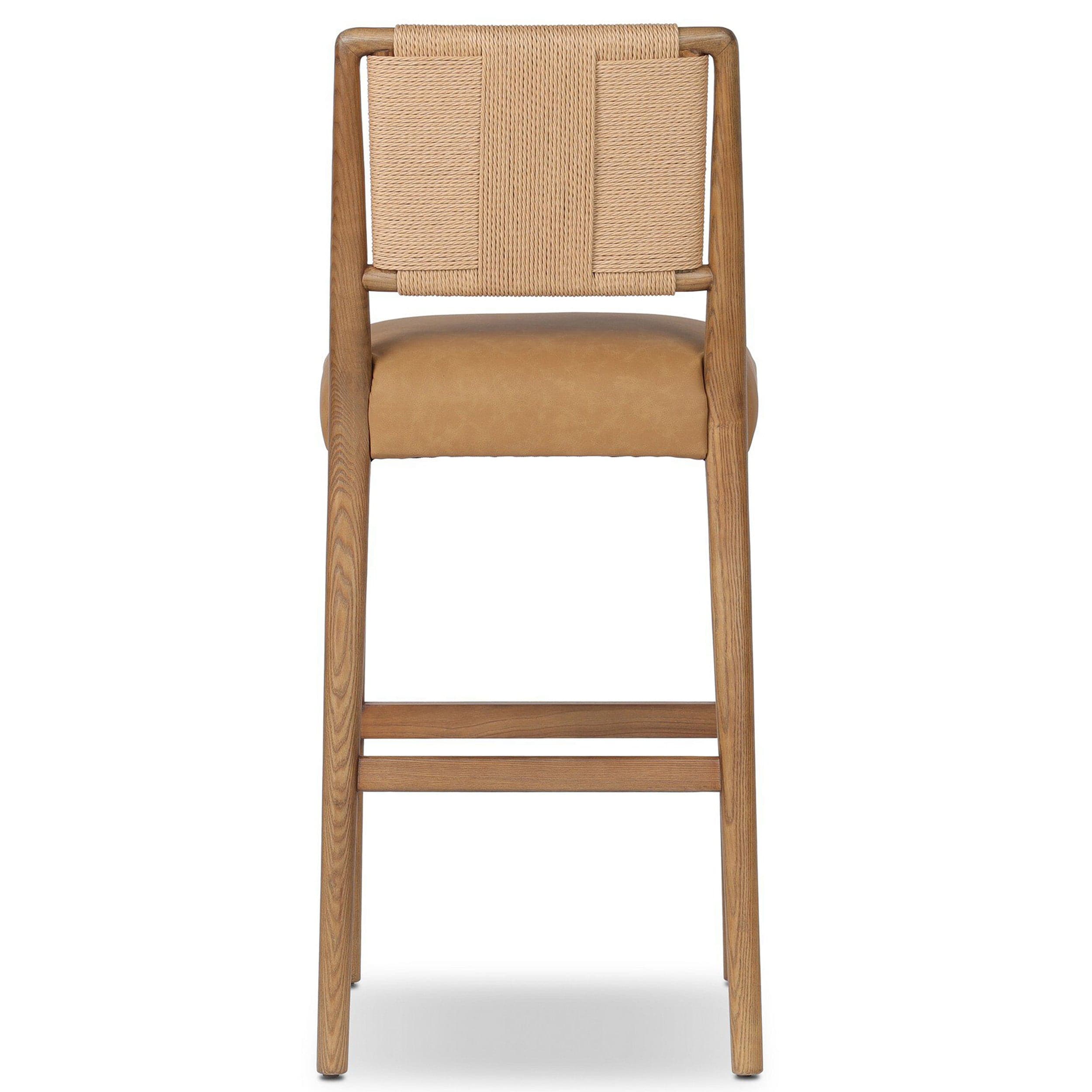 Rothler Leather Bar & Counter Stool, Maestro Camel by Four Hands - Image 4