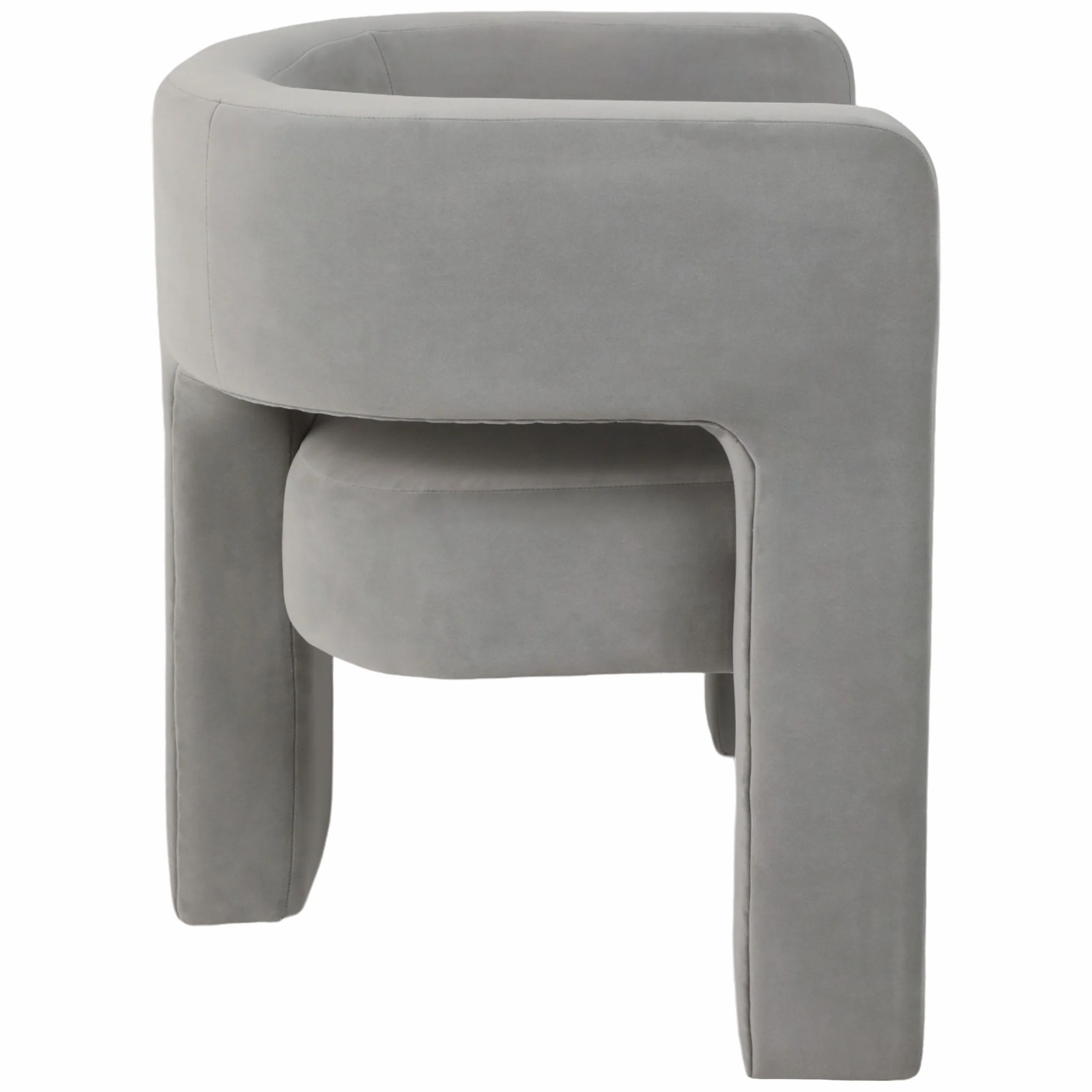 Round Back Chair, Gray - Image 3