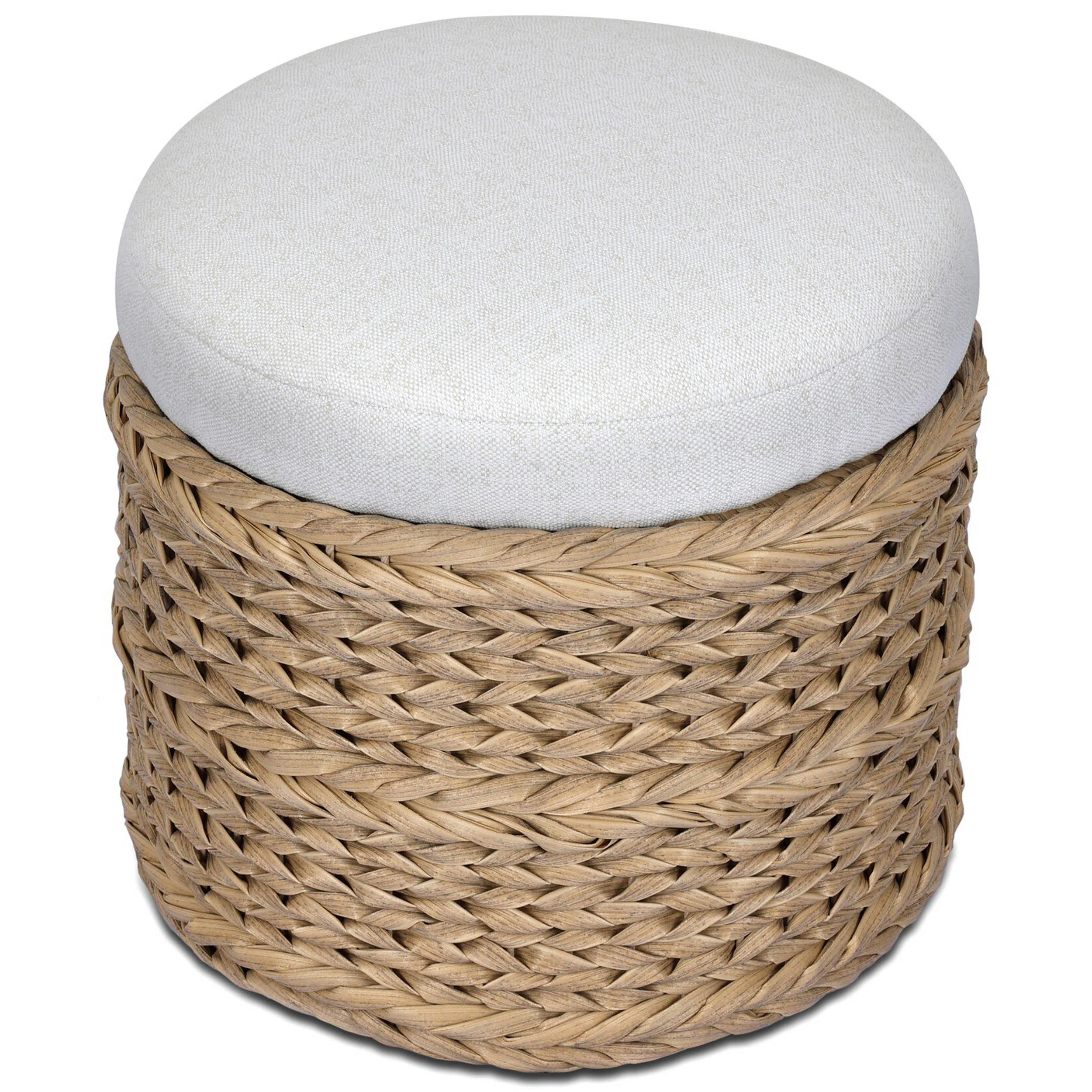 Rowan 18" Outdoor Ottoman, Alessi Linen by Amber Lewis x Four Hands - Image 2