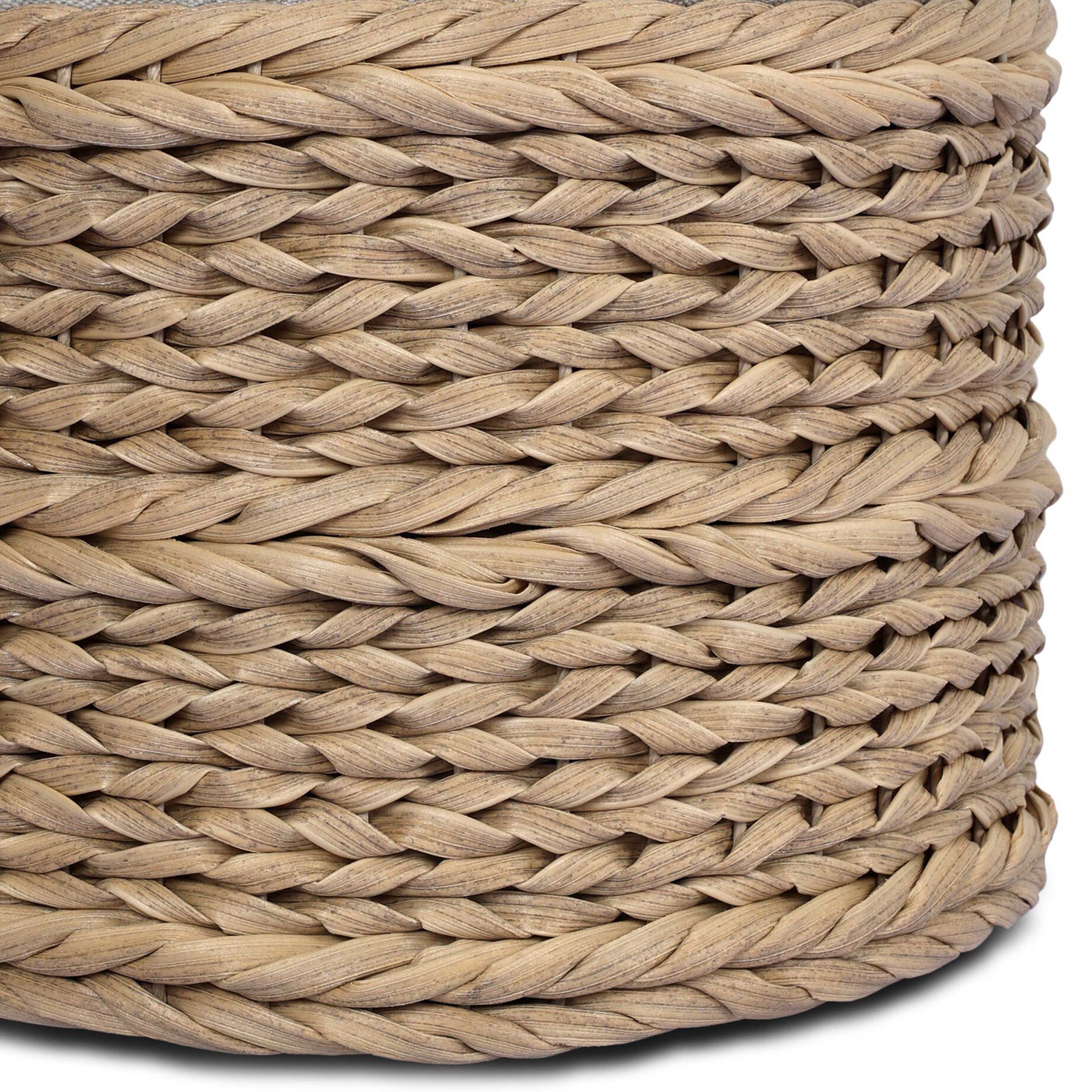 Rowan 18" Outdoor Ottoman, Alessi Linen by Amber Lewis x Four Hands - Image 4