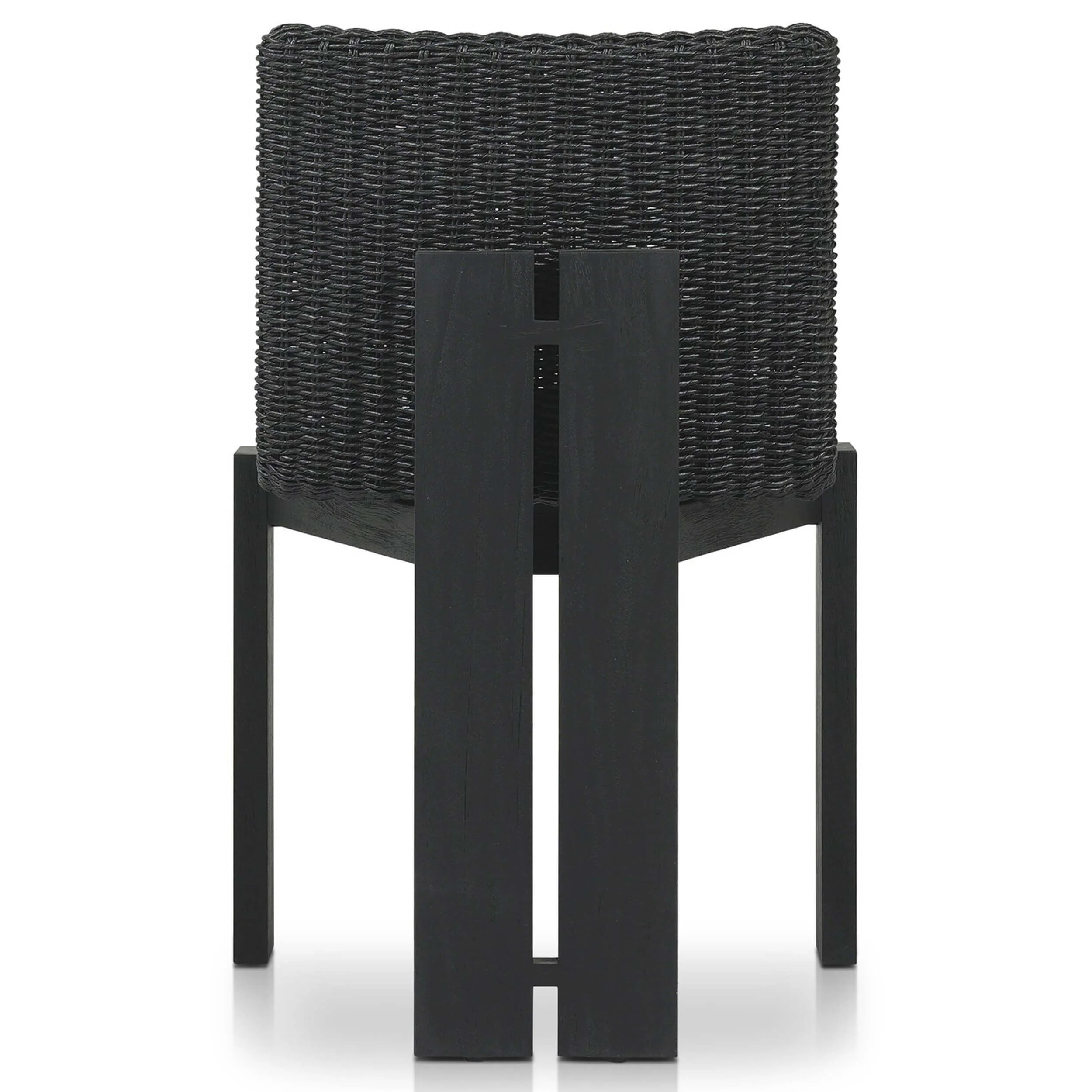 Roxy Outdoor Dining Chair, Faux Black Hyacinth, Set of 2 by Four Hands - Image 4