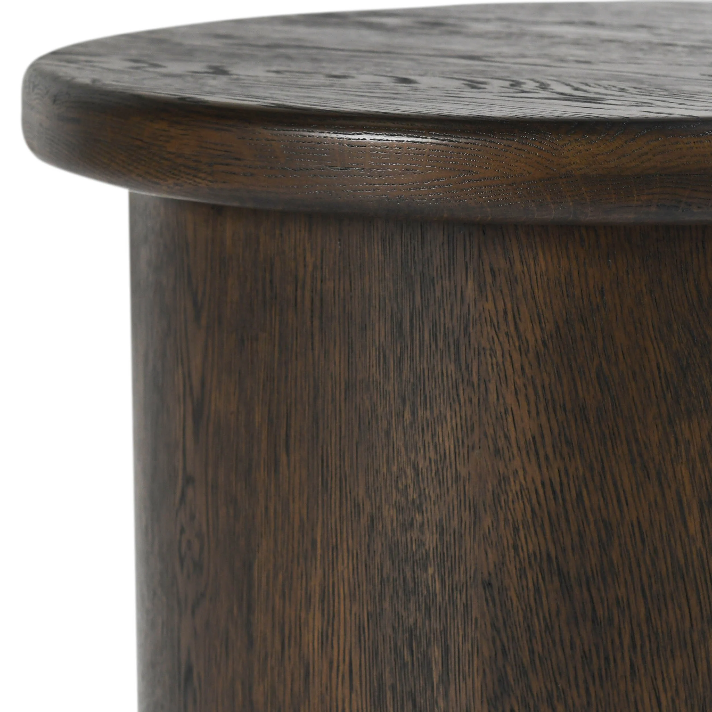 Runa Round End Table, Coffee Brown - Image 3